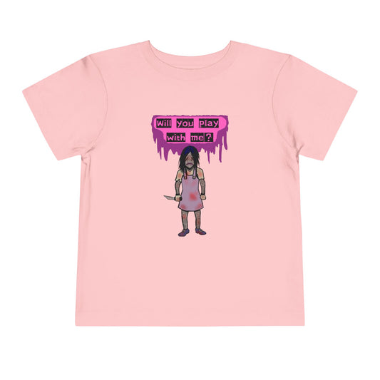Toddler Tee - Evil Doll - Will You Play With Me