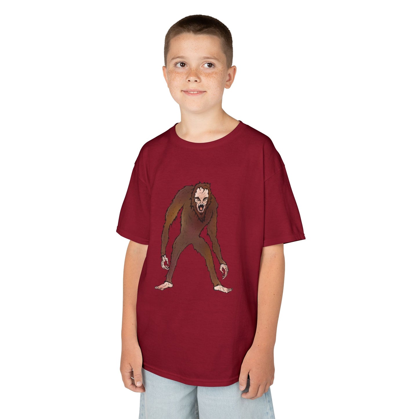 Kids Tee — Playful Sasquatch/Yeti Monster Graphic