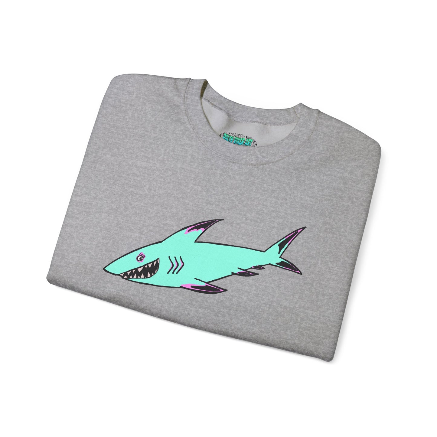 Charming Shark Graphic Sweatshirt - Unisex Heavy Blend™ Crewneck