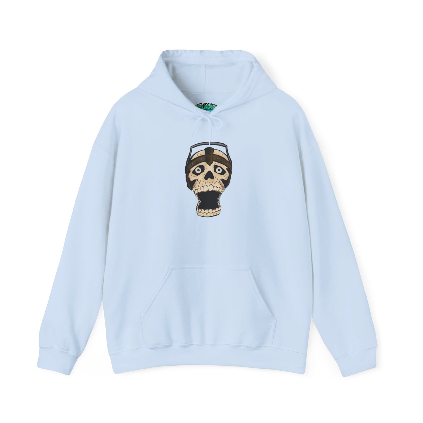 Screaming Skull Graphic Hoodie, Unisex Heavy Blend Sweatshirt, Cozy Casual Wear, Gift for Halloween, Unique October Fashion, Everyday Comfort