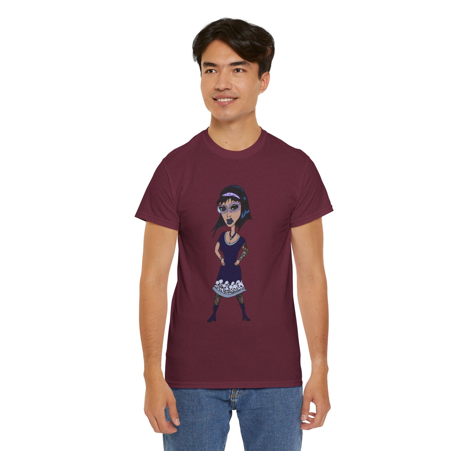 Gothic Doll T-Shirt — Retro Vampire Girl Graphic Tee