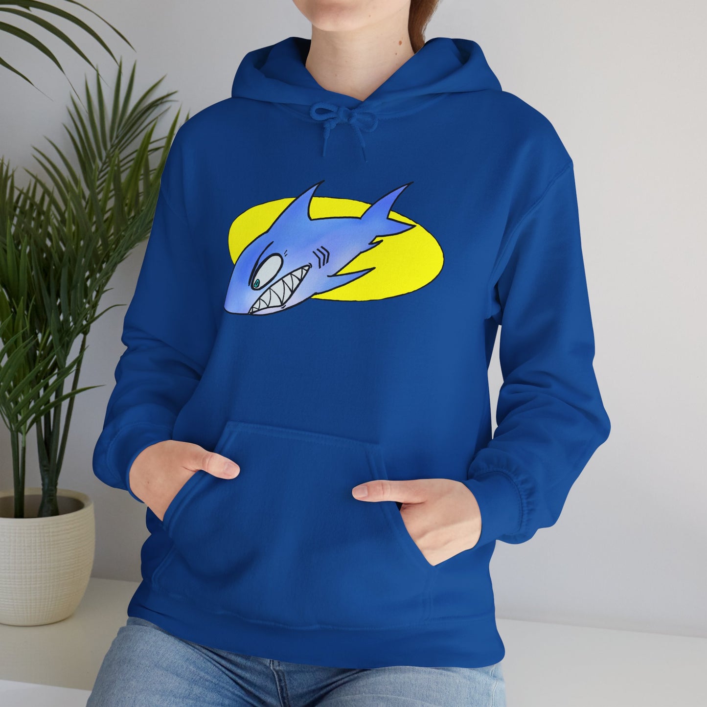 Cool Shark Graphic Hoodie - Unisex Heavy Blend Sweatshirt for Ocean Lovers, Gift for Men and Women, Beach Vibes, Casual Wear, Unique Design