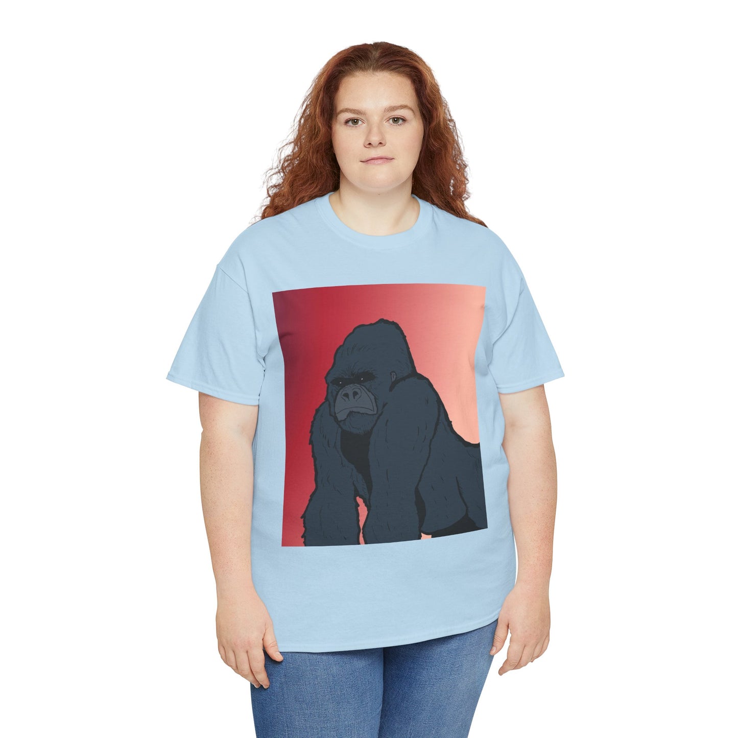 Gorilla Graphic Tee — Vintage Sunset Primate Illustration Shirt
