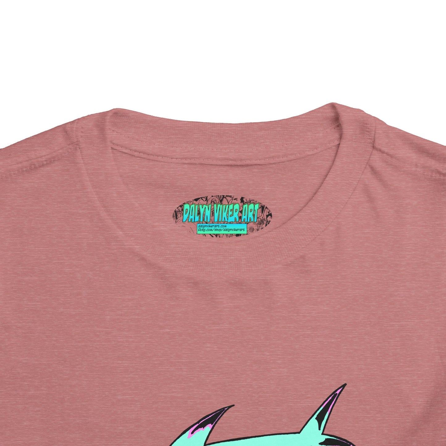 Toddler Tee — Cute Teal Shark Graphic Kids T‑Shirt
