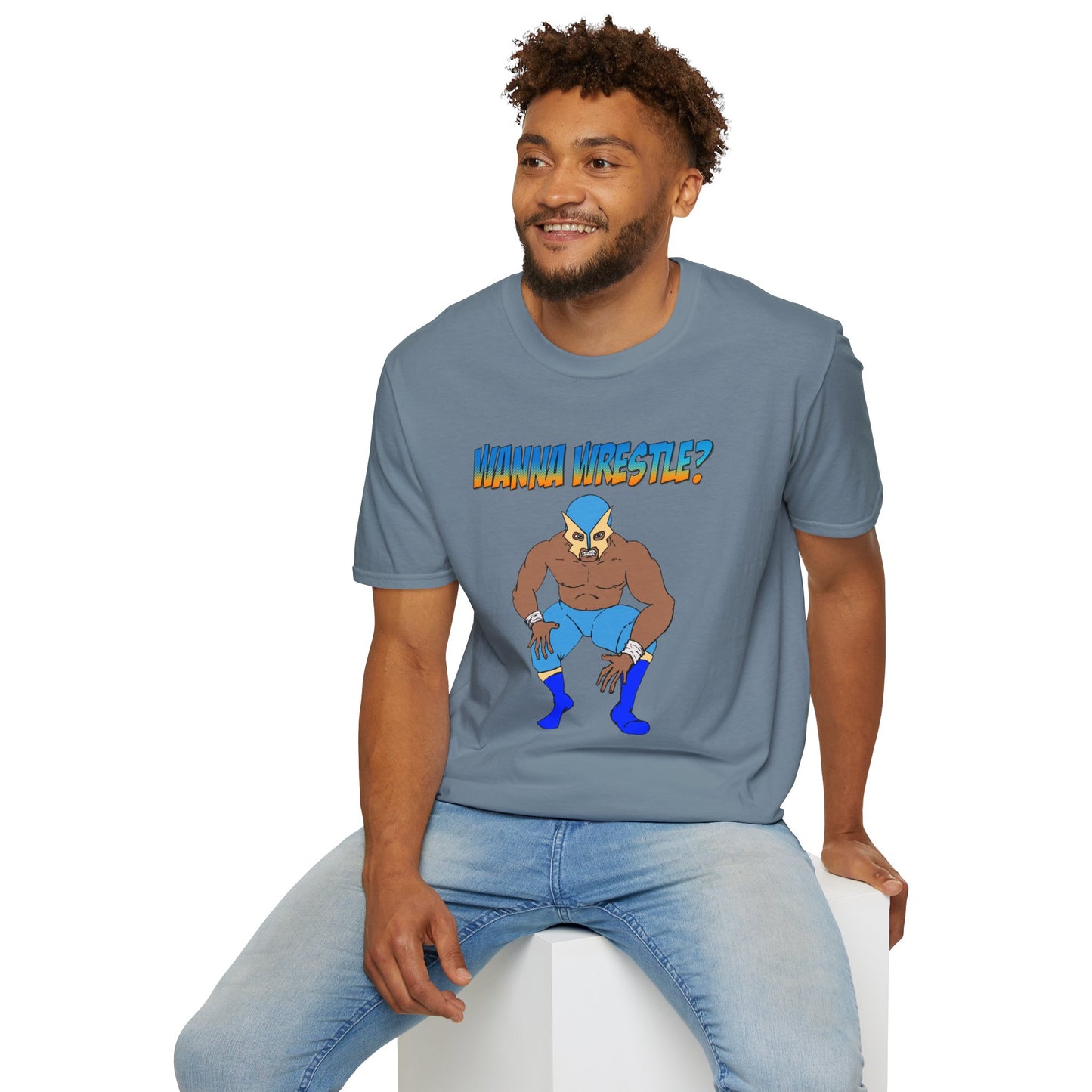 Wanna Wrestle? Unisex Softstyle T-Shirt