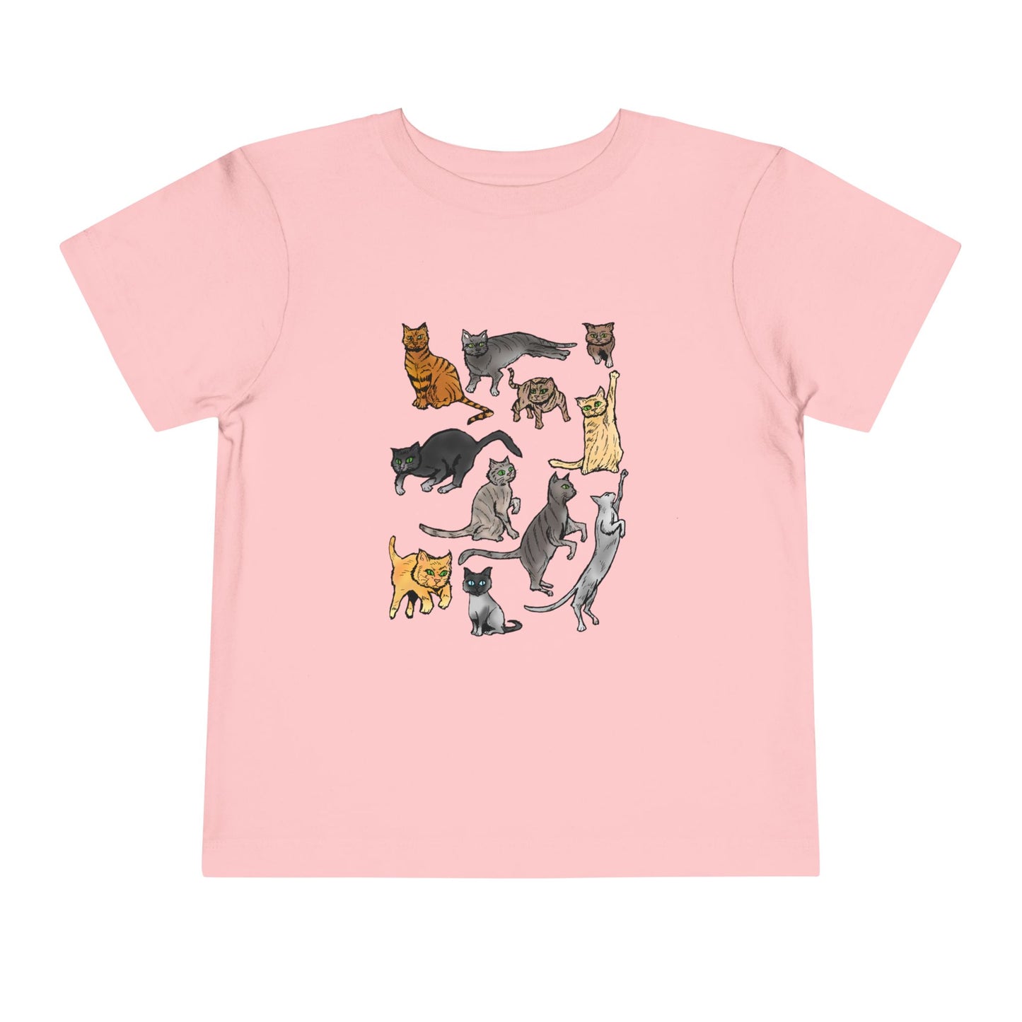 Toddler Tee — Playful Cat Pack Graphic Shirt for Kids