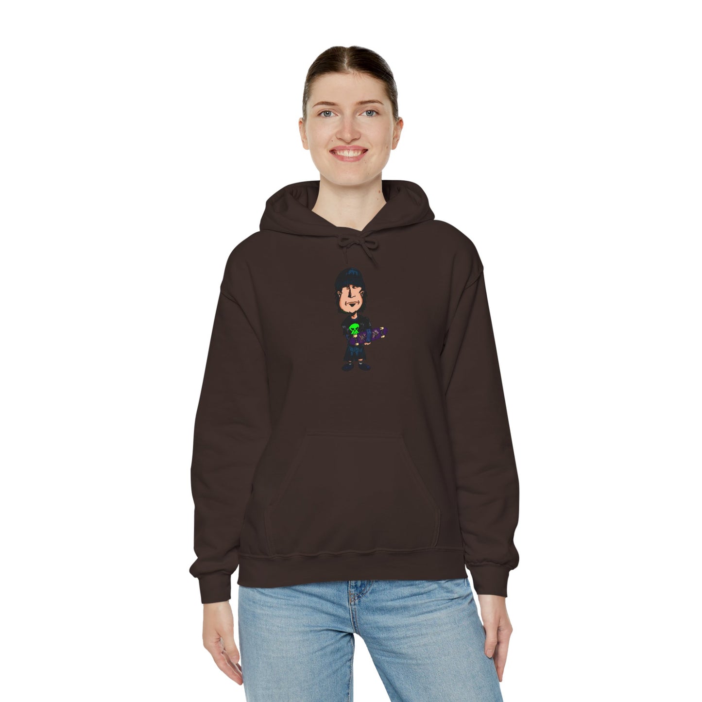 Rude Skater Dude Cartoon Hoodie – Skate Punk Sweatshirt