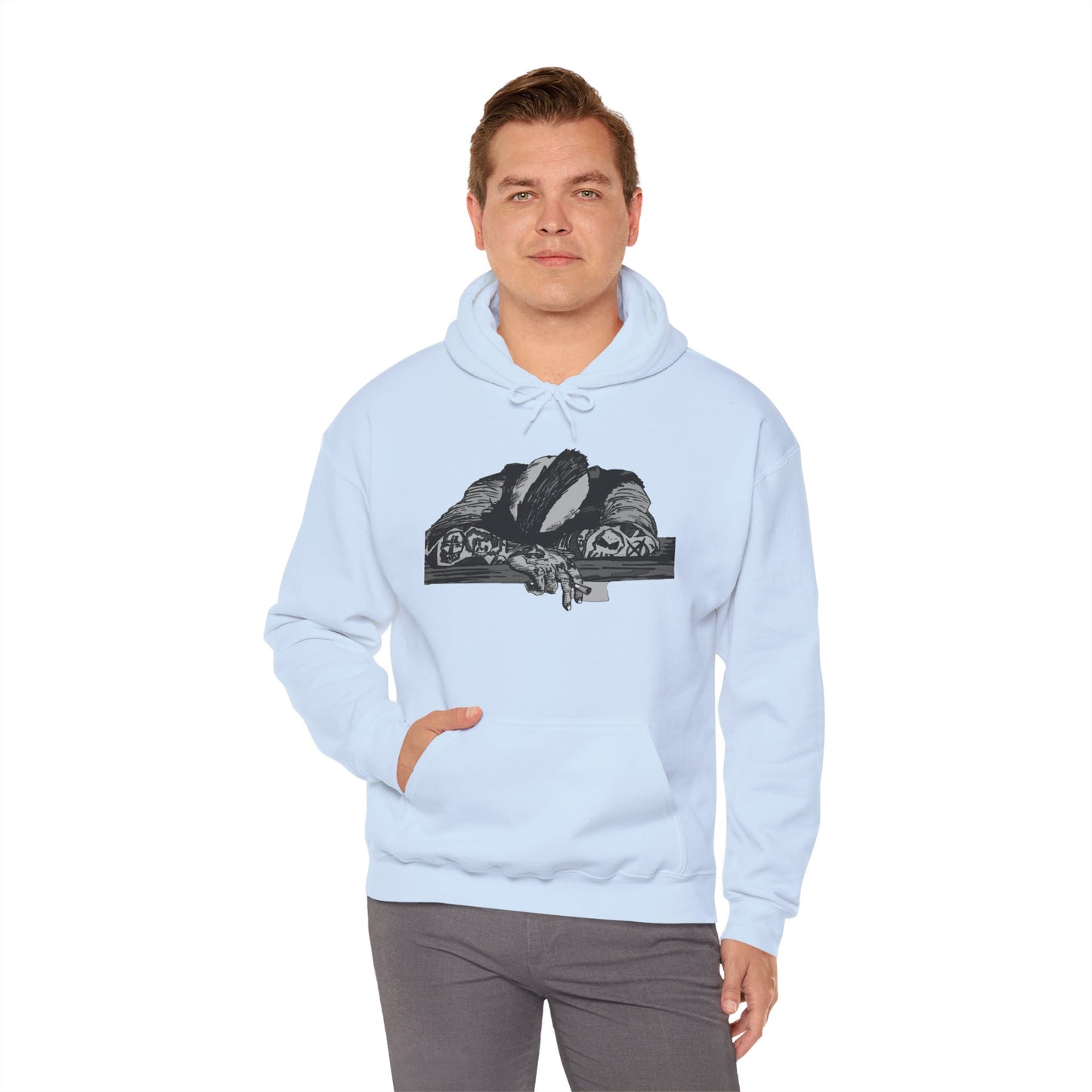Punk and Done Unisex Hoodie with Artistic Design, Cozy Streetwear, Graphic Sweatshirt for Casual Vibes, Perfect Gift for Any Occasion