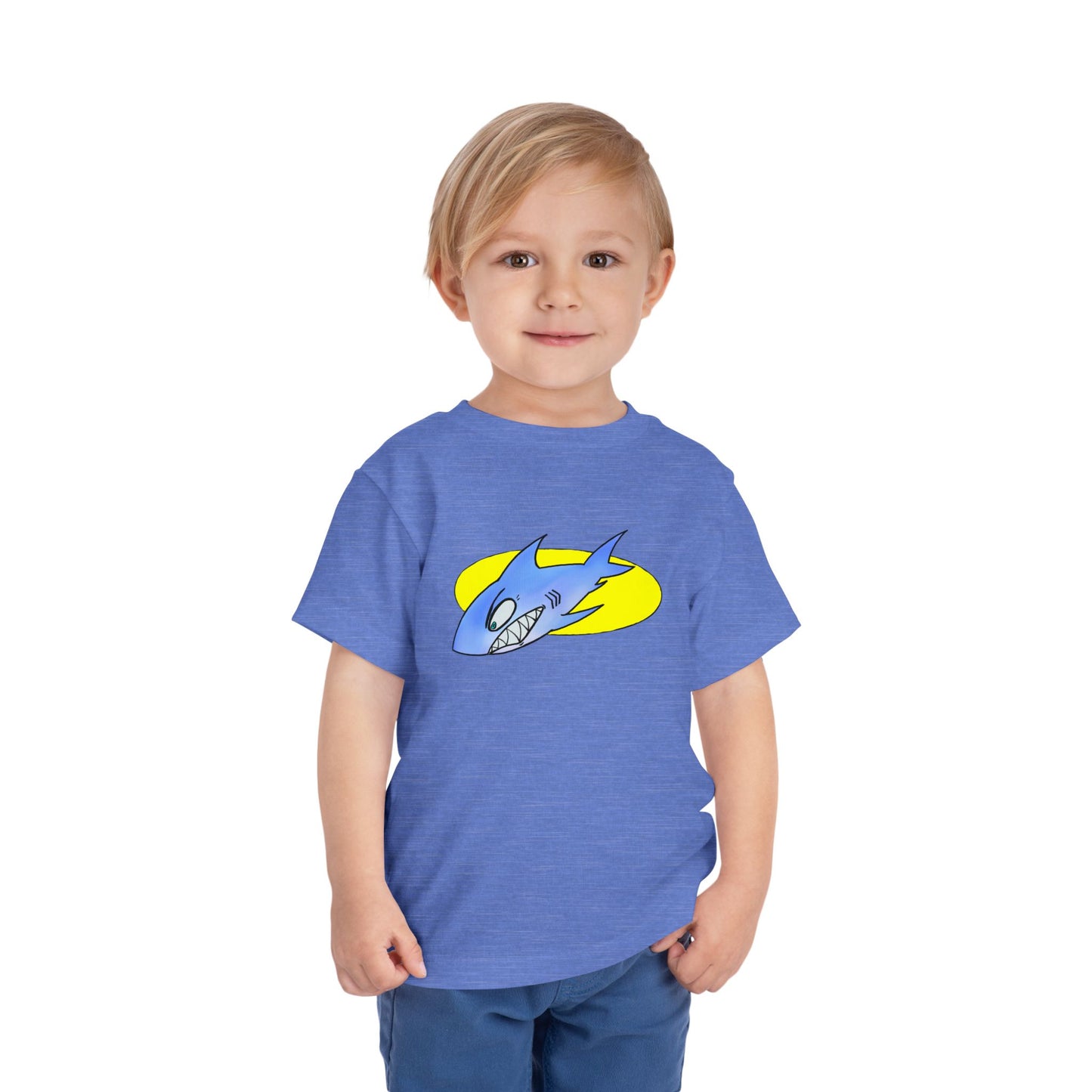 Toddler Shark Tee — Cute Blue Shark Graphic Kids Shirt