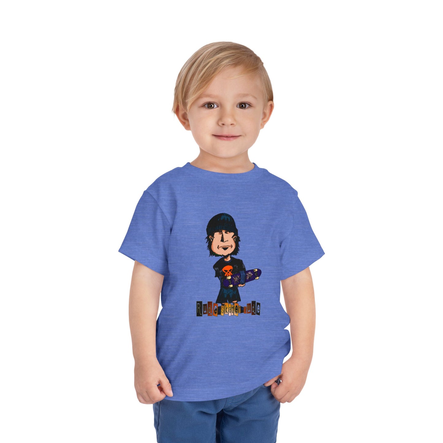 Toddler Tee — Cute Rude Skater Dude Kid Skateboard Graphic Shirt