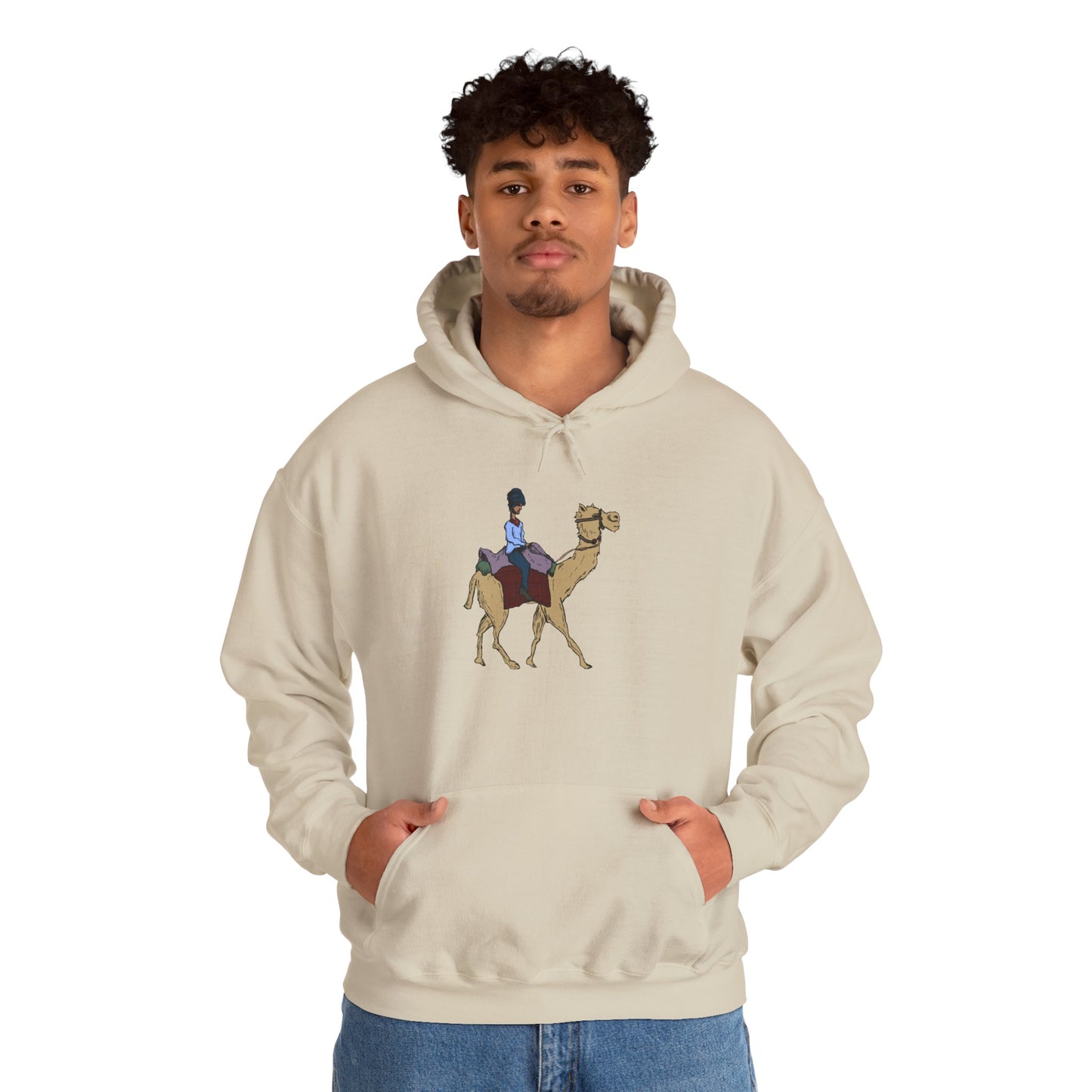 Camel Ride Hoodie, Cozy Unisex Pullover Sweatshirt, Fun Animal Lover Gift, Perfect for Travel & Adventure Enthusiasts