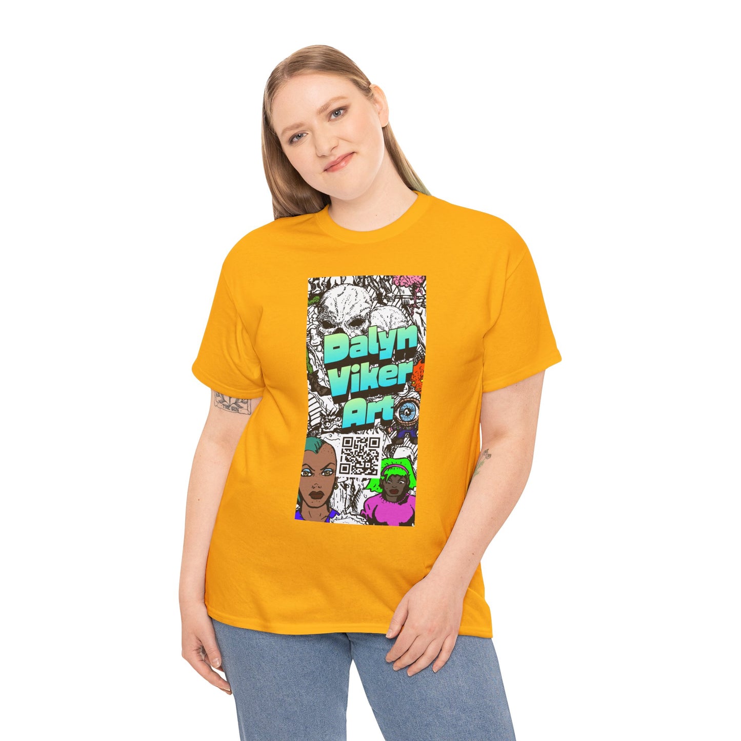 Graphic Art T-Shirt — "Dalyn Viker Art" Vertical Collage Tee