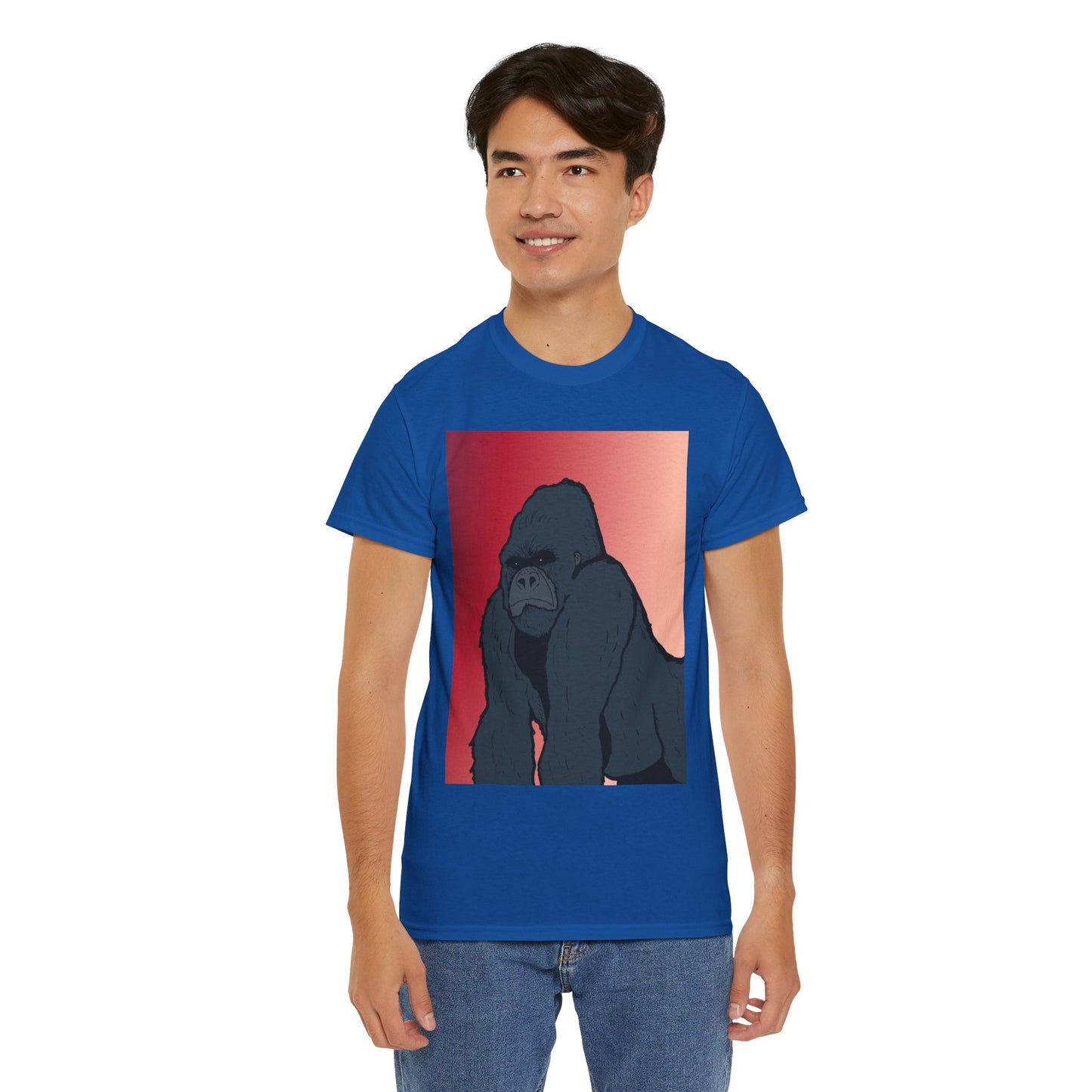 Gorilla Graphic Tee — Vintage Sunset Primate Illustration Shirt
