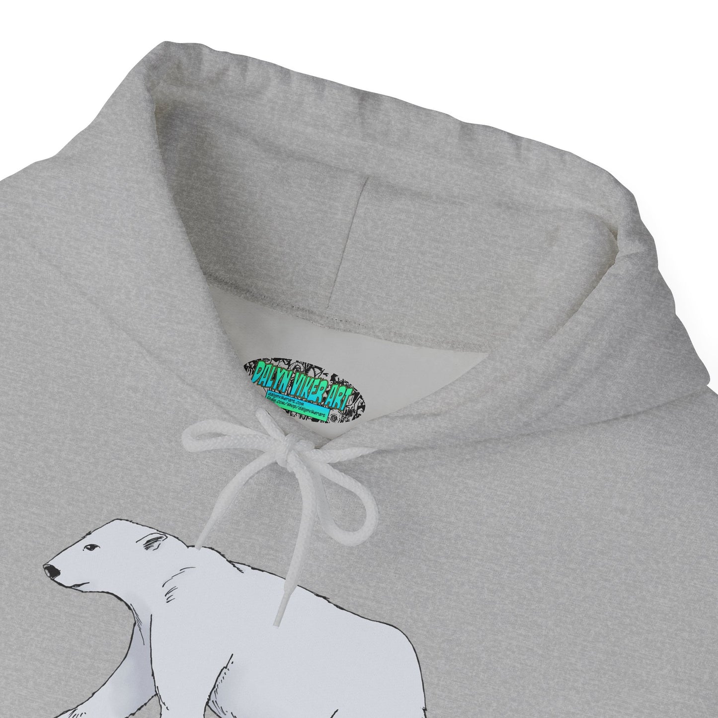 Cozy Polar Bear Hoodie - Warm Winter Fashion, Unisex Sweatshirt, Gift for Animal Lovers, Perfect for Cold Days, Cute Outdoor Wear