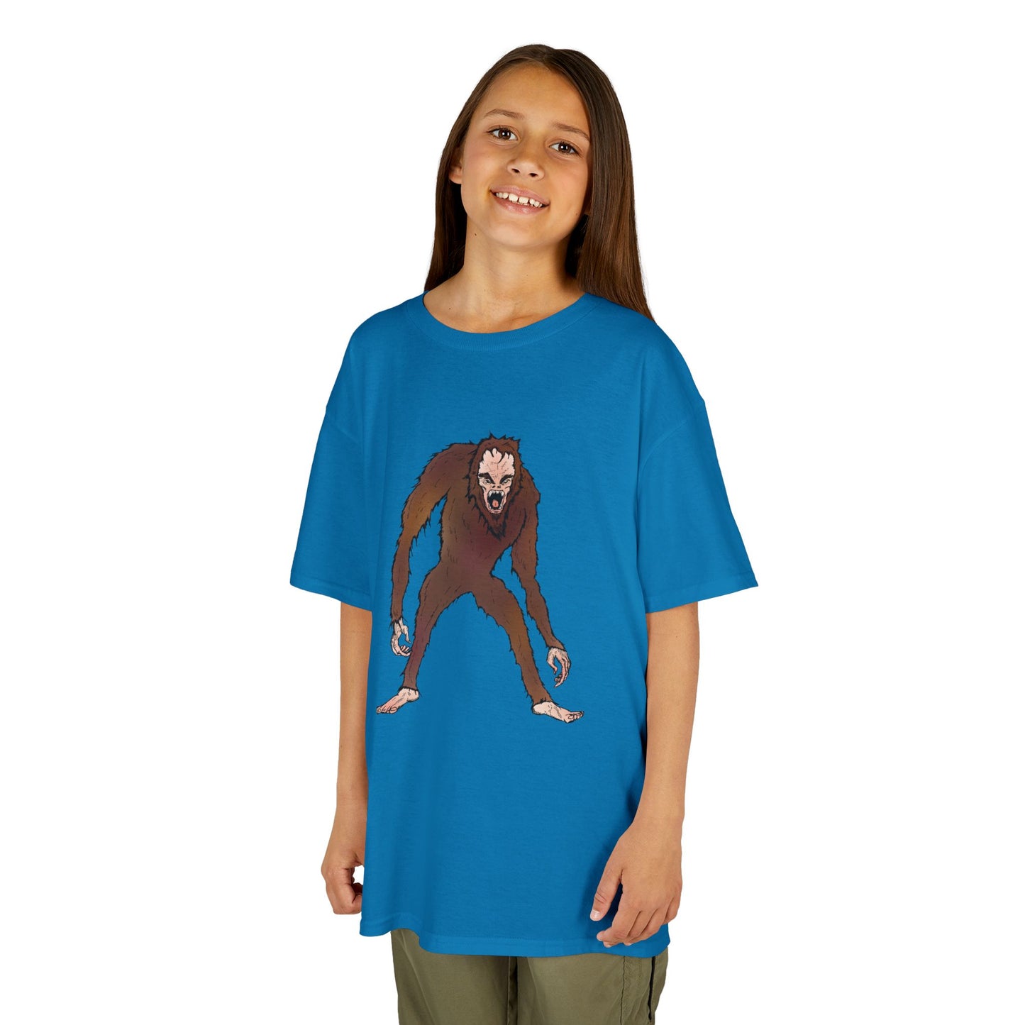 Kids Tee — Playful Sasquatch/Yeti Monster Graphic