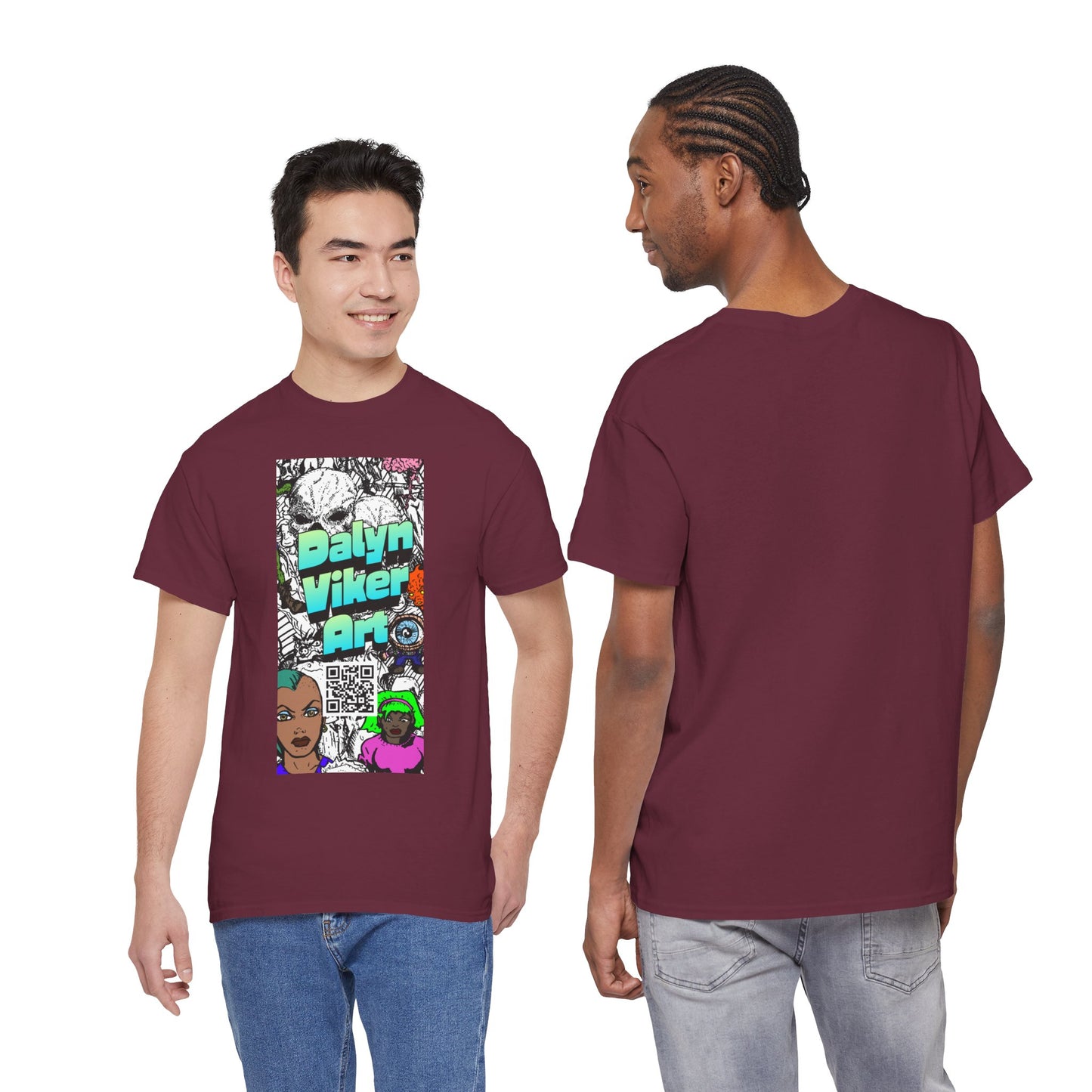 Graphic Art T-Shirt — "Dalyn Viker Art" Vertical Collage Tee
