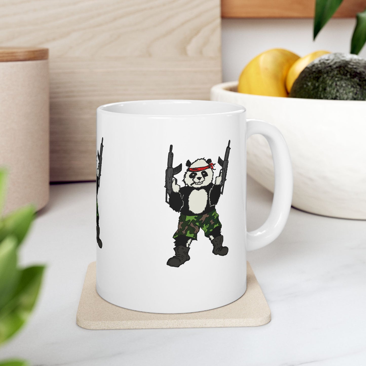 Mug - Panda Guns Military Mercenary 11oz 15oz Ceramic Coffee Cup