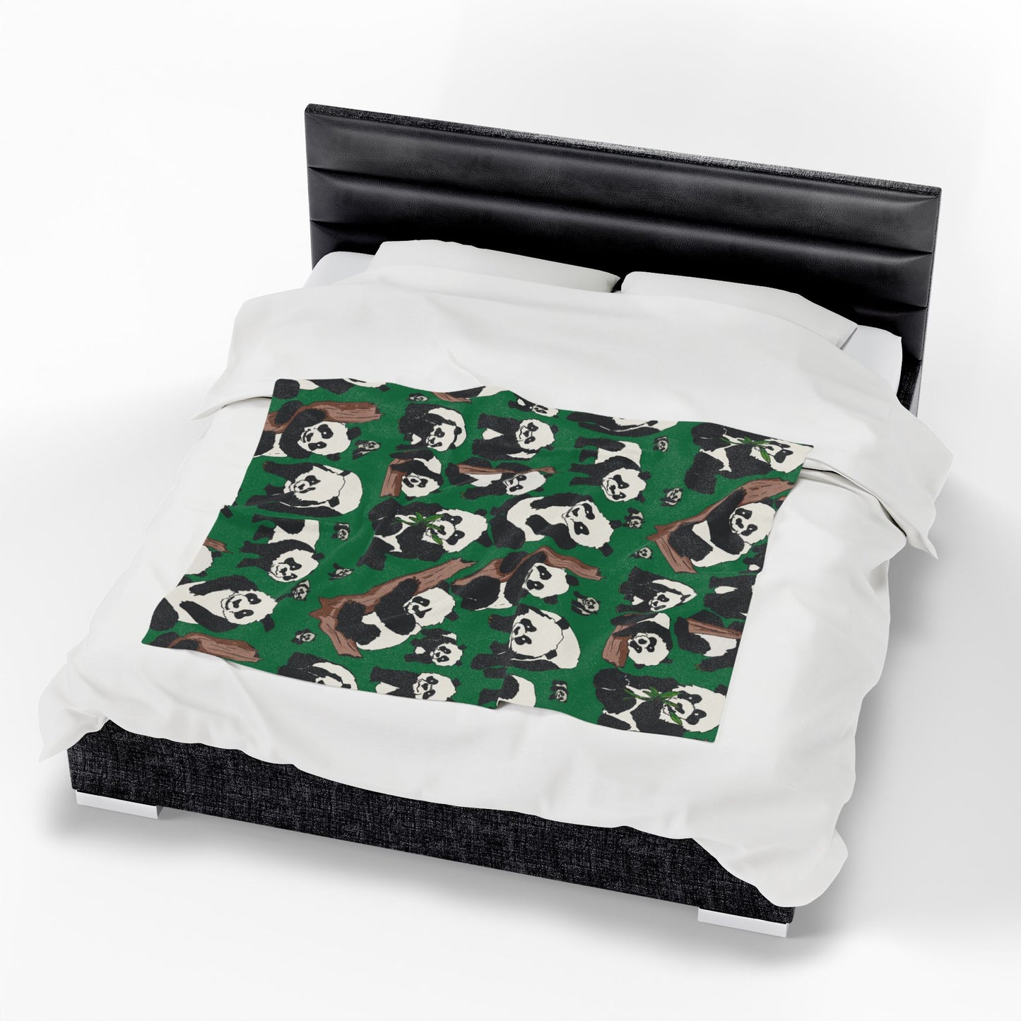 Cozy Panda Velveteen Plush Blanket | Soft Throw for Kids, Nursery Decor, Animal Lover Gift, cuddly sofa blanket, Warm Home Accessory