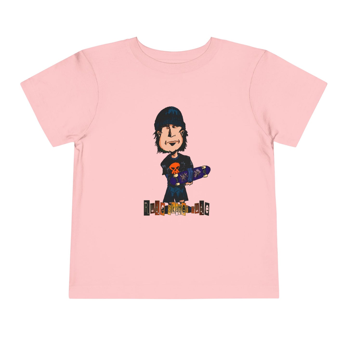 Toddler Tee — Cute Rude Skater Dude Kid Skateboard Graphic Shirt