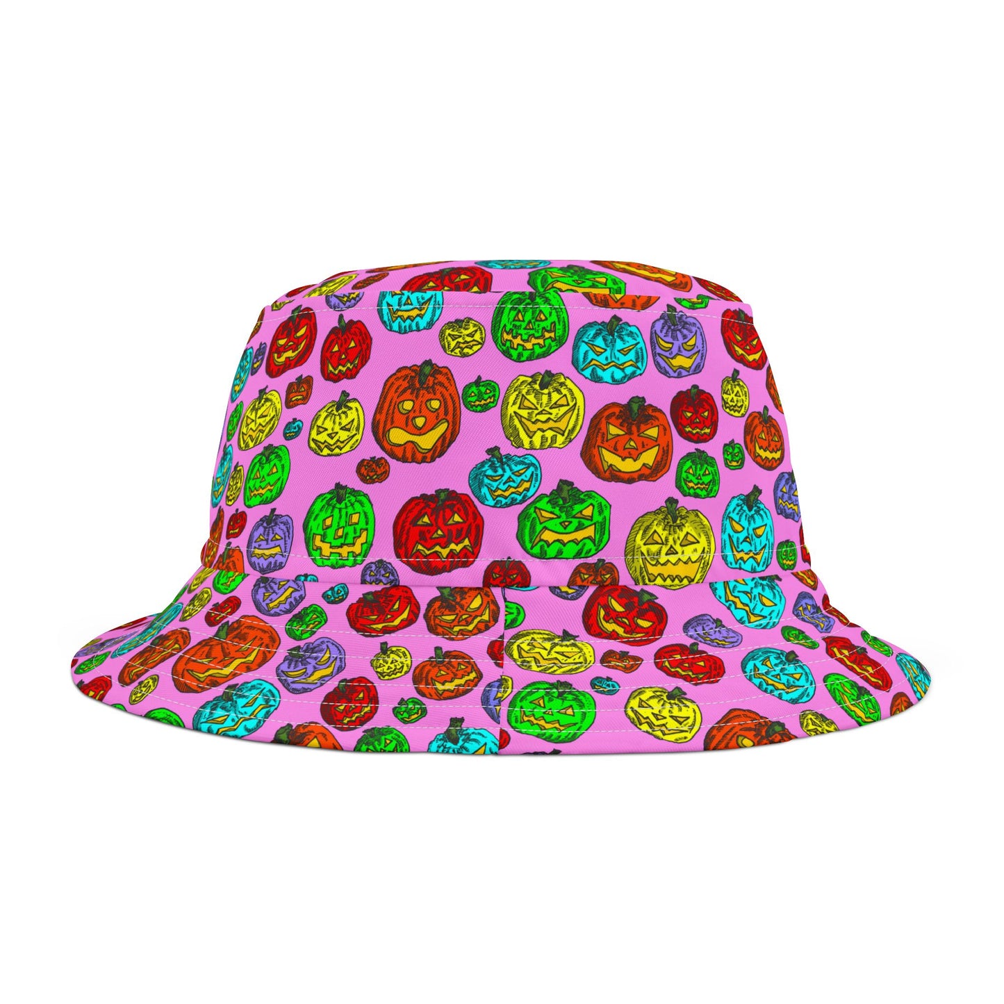 Vibrant Pumpkin Bucket Hat for Fun Fall Days, Halloween Headwear, Trendy Summer Accessory, Festival Hat, Outdoor Adventures