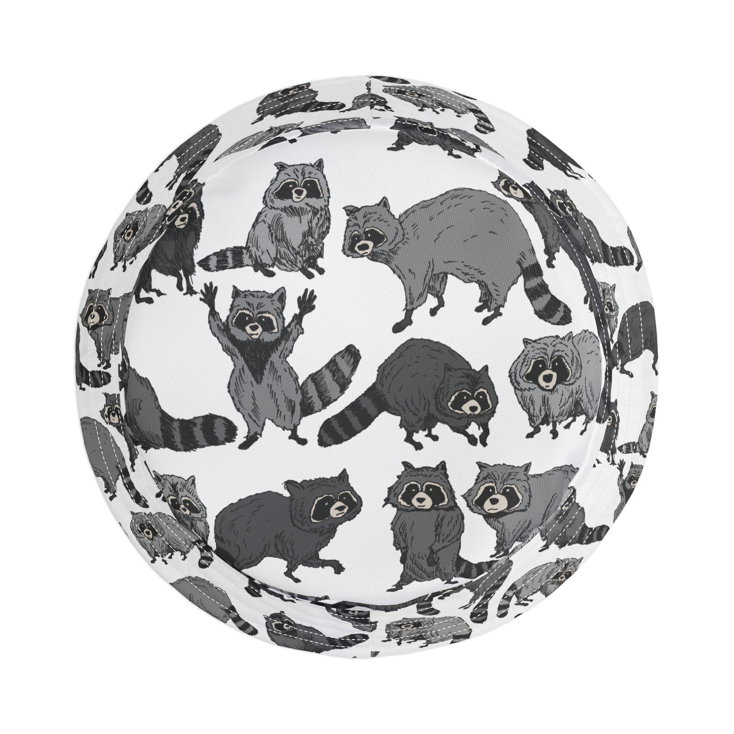 Raccoon Pattern Bucket Hat - Trendy Summer Accessory, Gift for Animal Lovers, Outdoor Festivals, Beach Days, Stylish Headwear