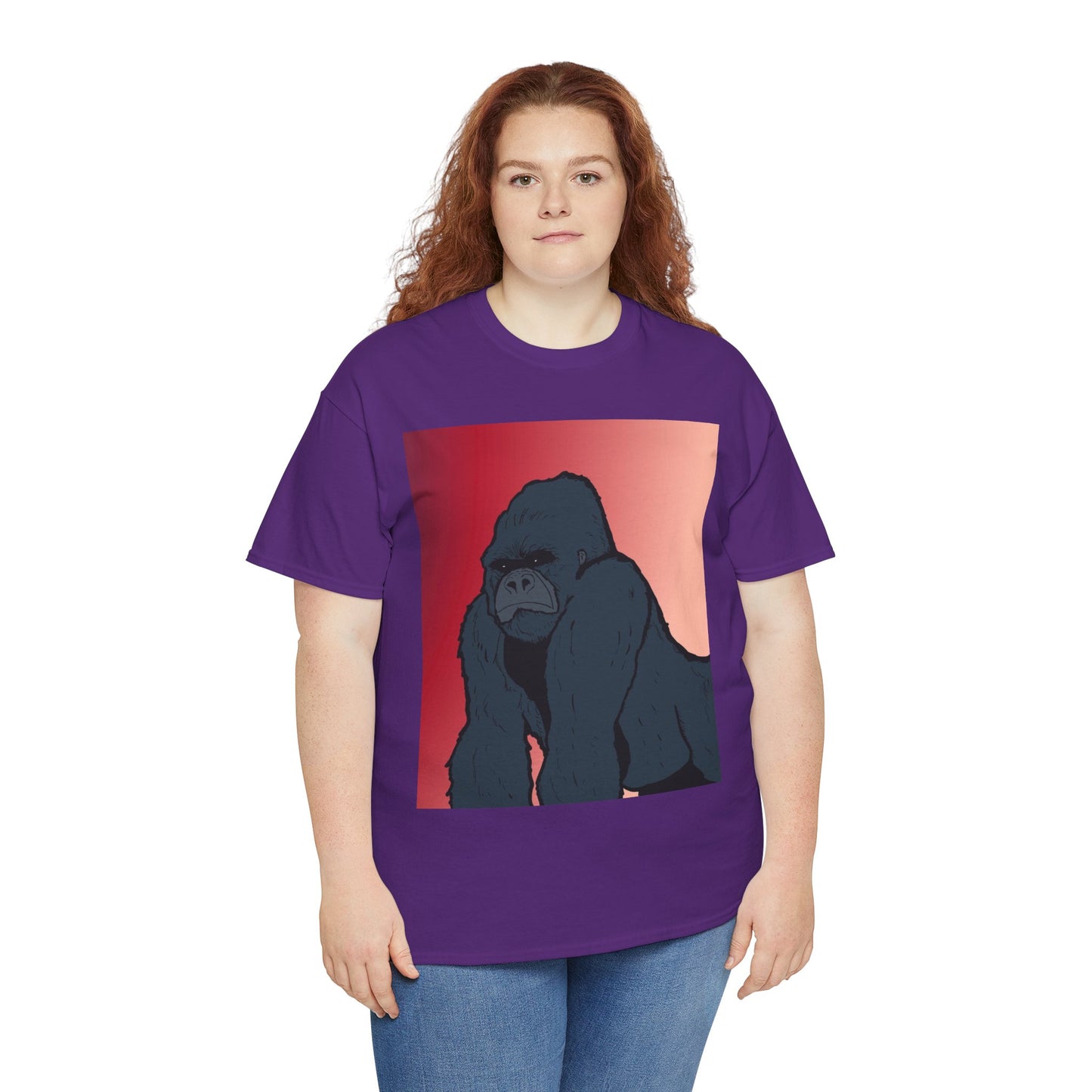 Gorilla Graphic Tee — Vintage Sunset Primate Illustration Shirt