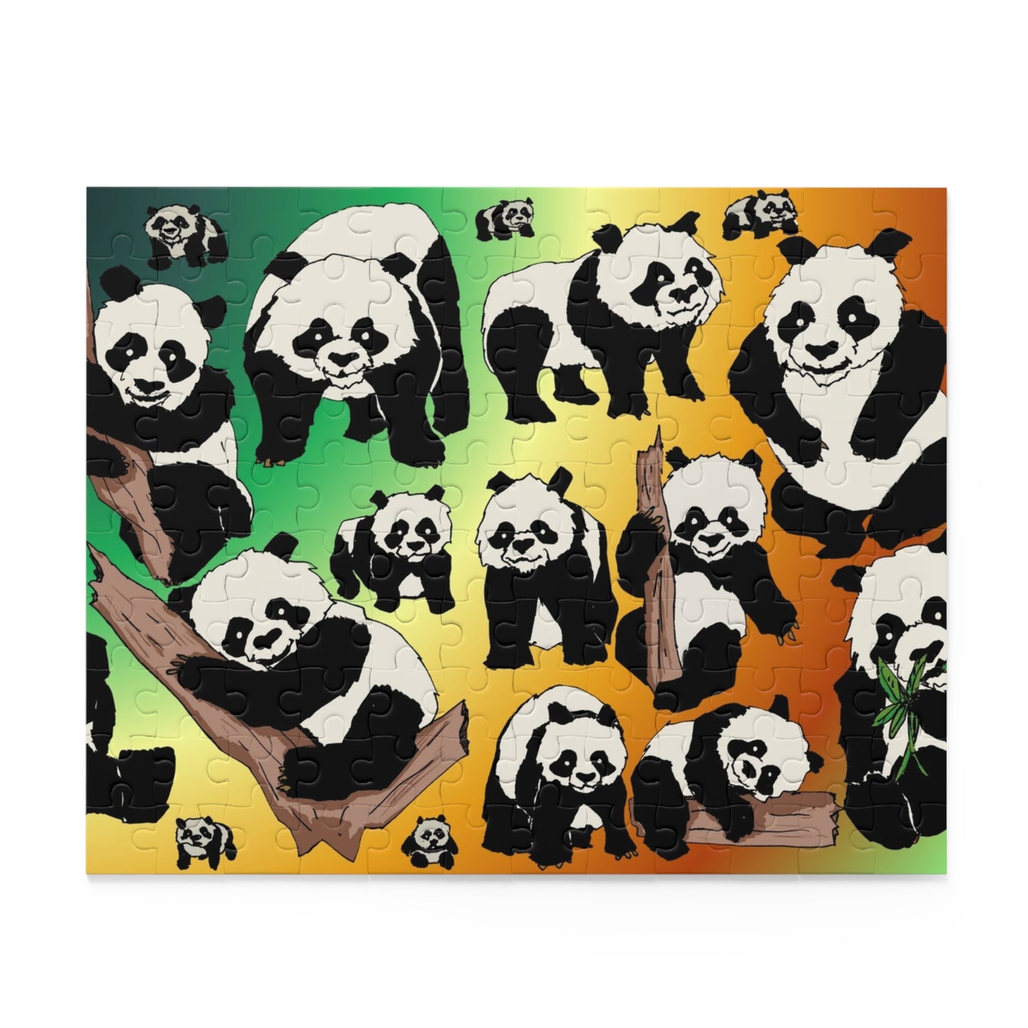 Panda Pattern Puzzle — 120/252/500-Piece Jigsaw with Cute Panda Illustrations