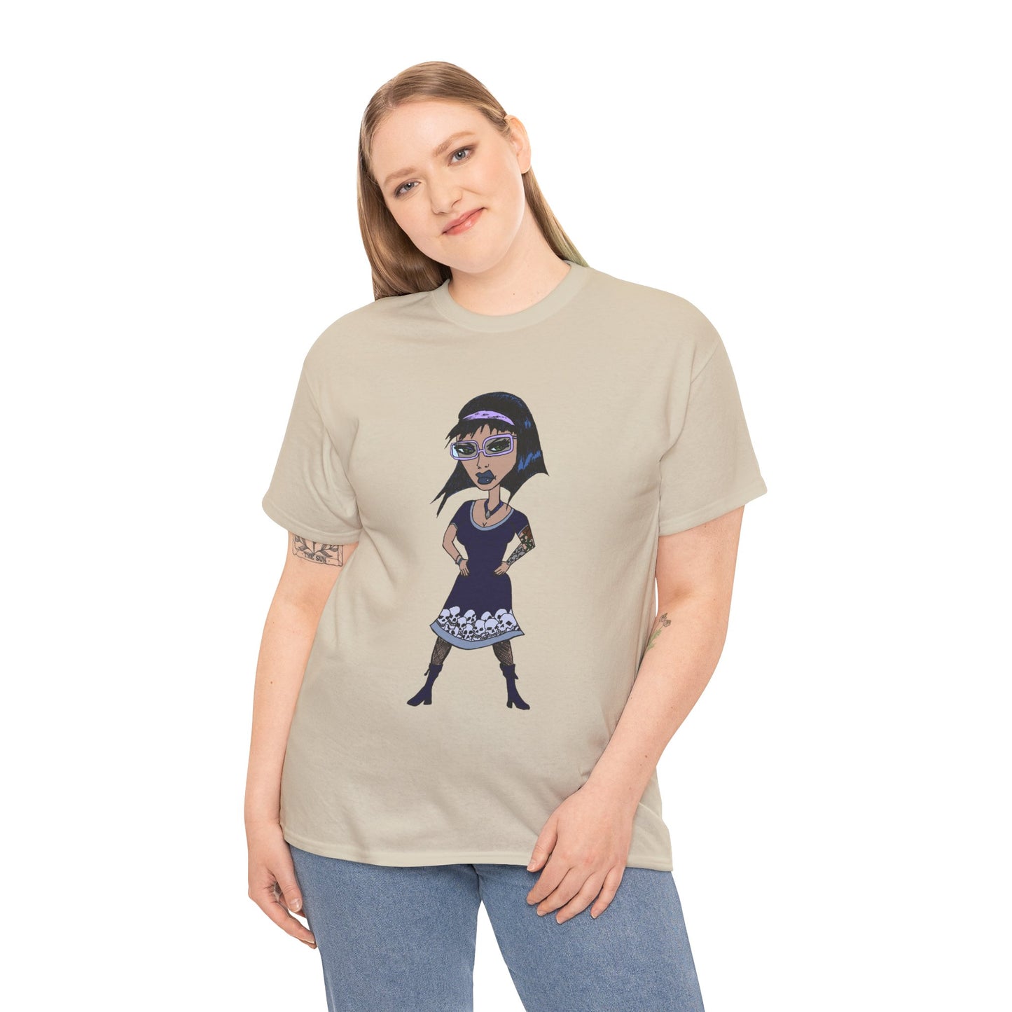 Gothic Doll T-Shirt — Retro Vampire Girl Graphic Tee