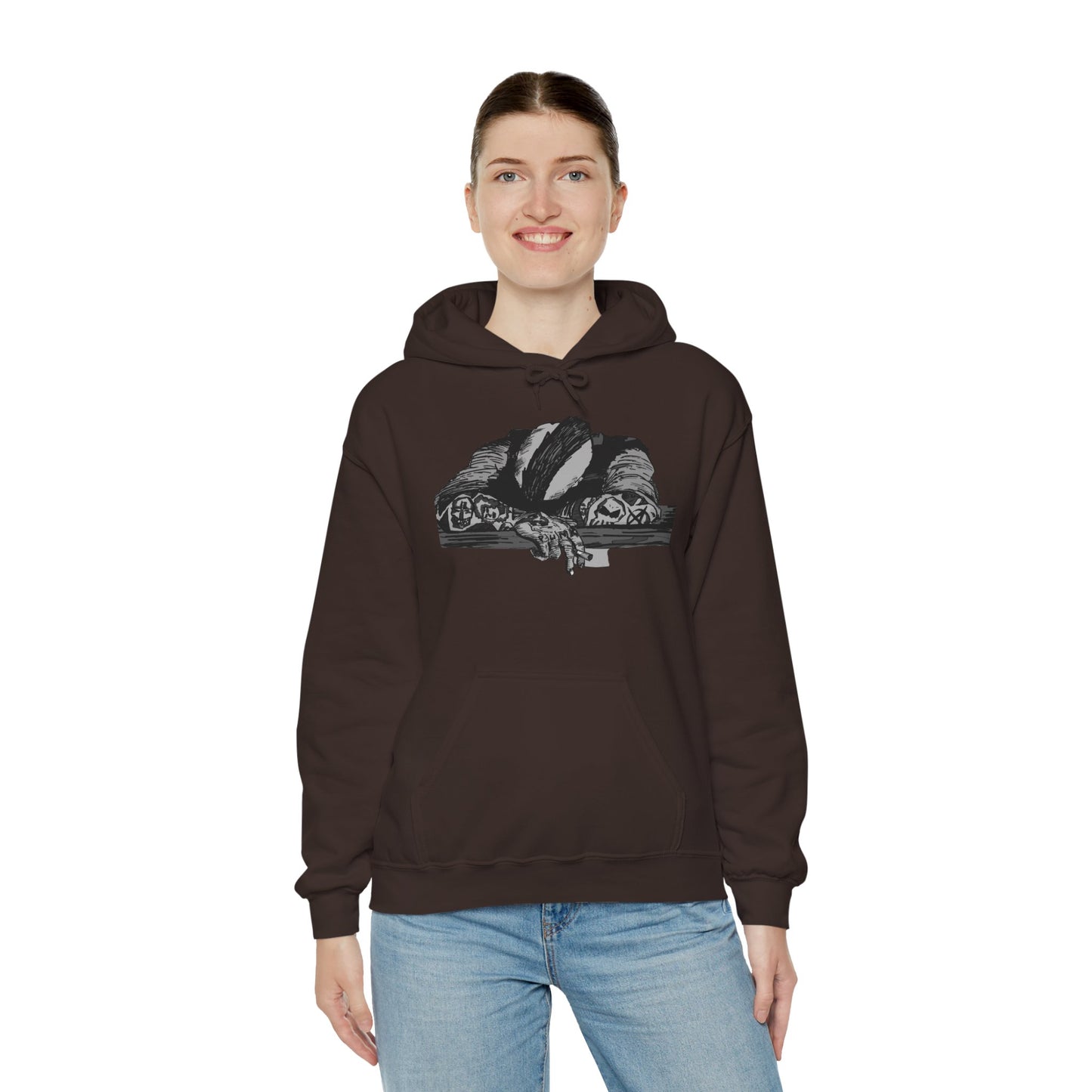 Punk and Done Unisex Hoodie with Artistic Design, Cozy Streetwear, Graphic Sweatshirt for Casual Vibes, Perfect Gift for Any Occasion