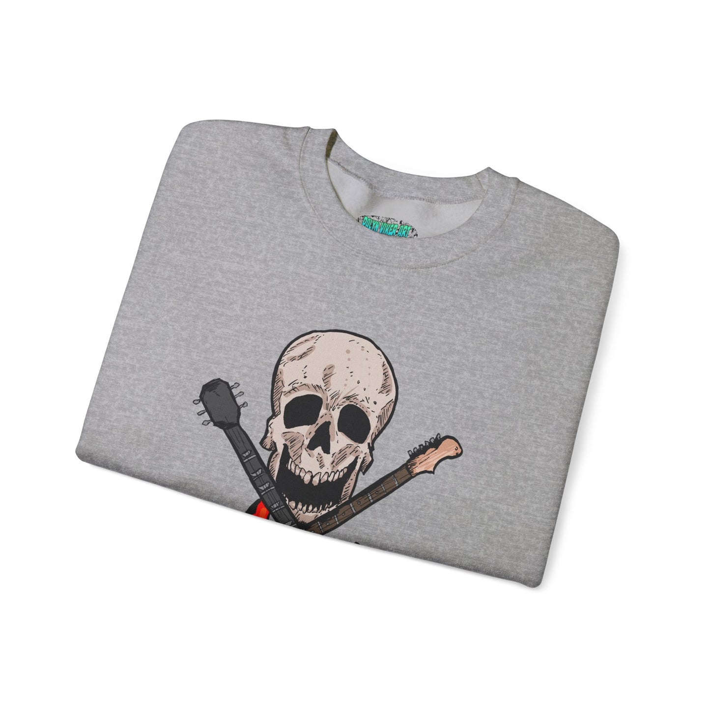 Skull and Guitar Crewneck Sweatshirt