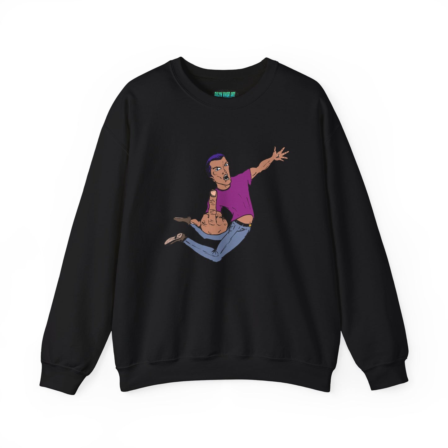 Flying Eff Dynamic Cartoon Character Crewneck Sweatshirt
