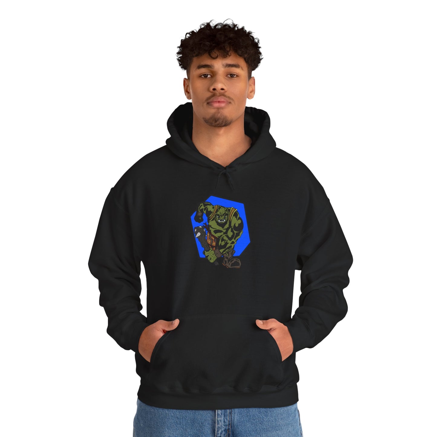 Heroic Monster Hooded Sweatshirt, Cozy Casual, Gift for Gamer, Geek Wear, Unisex Hoodie, Birthday Present, Halloween Style
