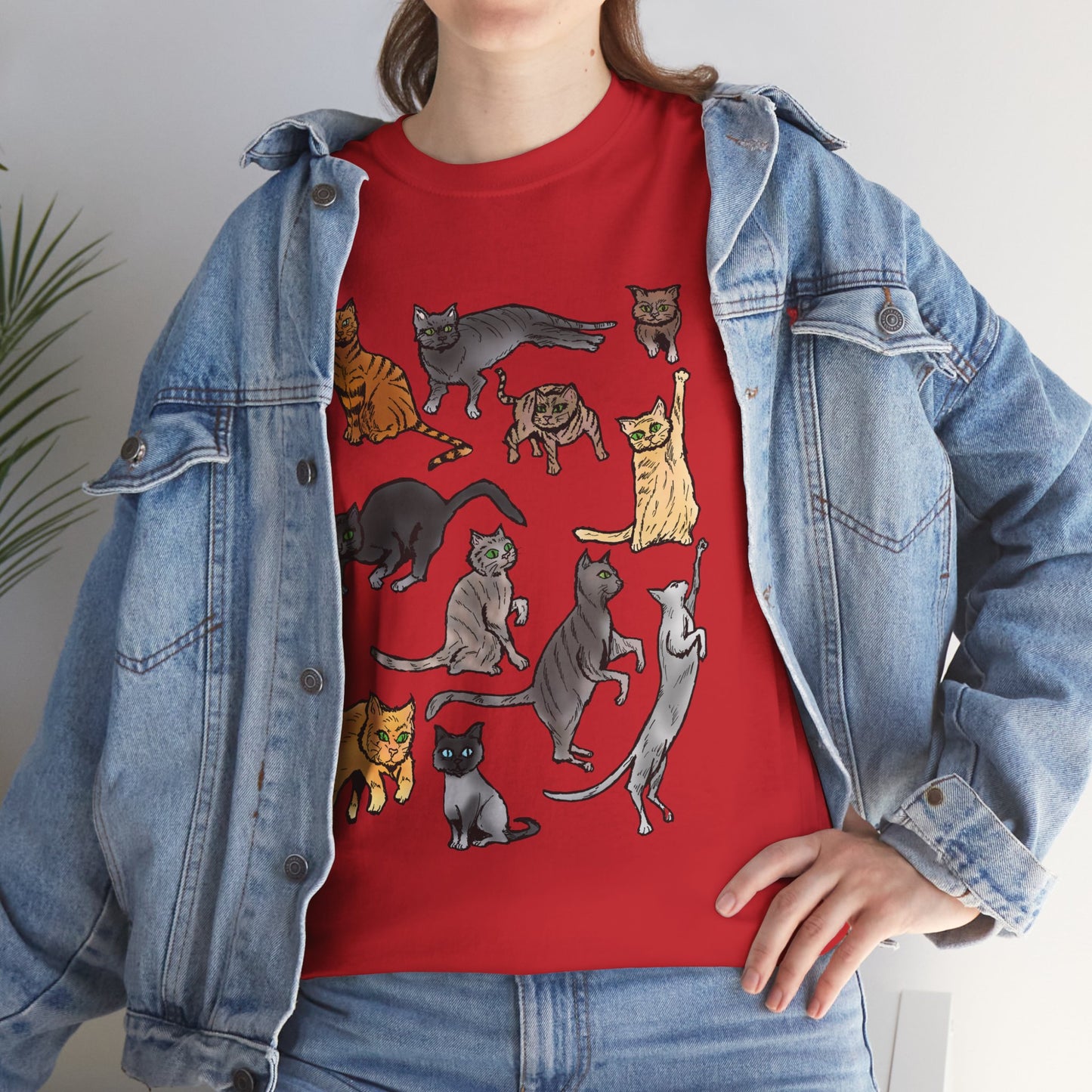 Cats Collage T-Shirt — Cute Cat Illustration Tee for Cat Lovers