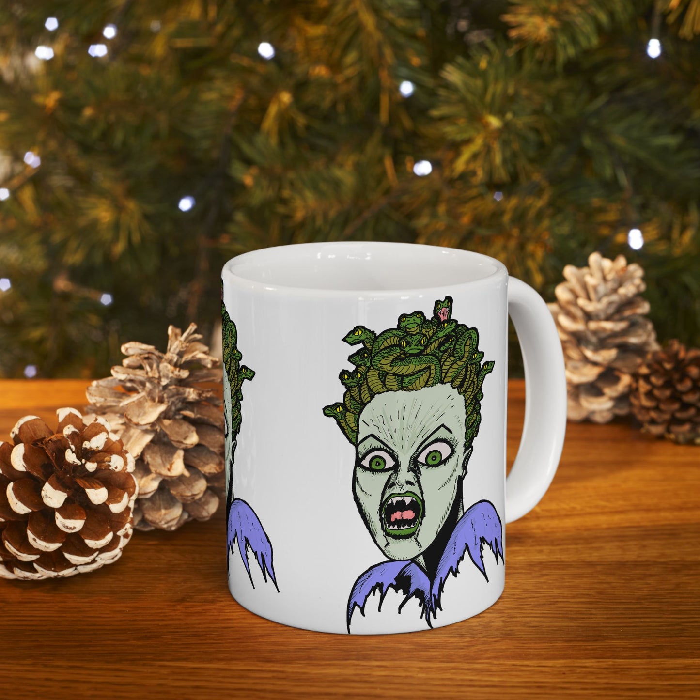 Spooky Medusa Ceramic Mug | Halloween Gift, Unique Coffee Cup, Witchy Decor, Fun Home Accessory, Creepy Art Drinkware