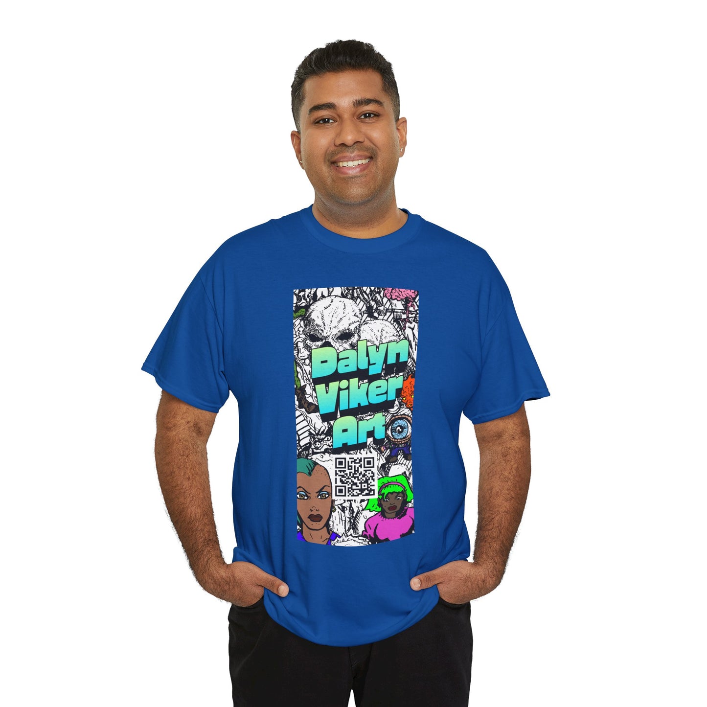 Graphic Art T-Shirt — "Dalyn Viker Art" Vertical Collage Tee