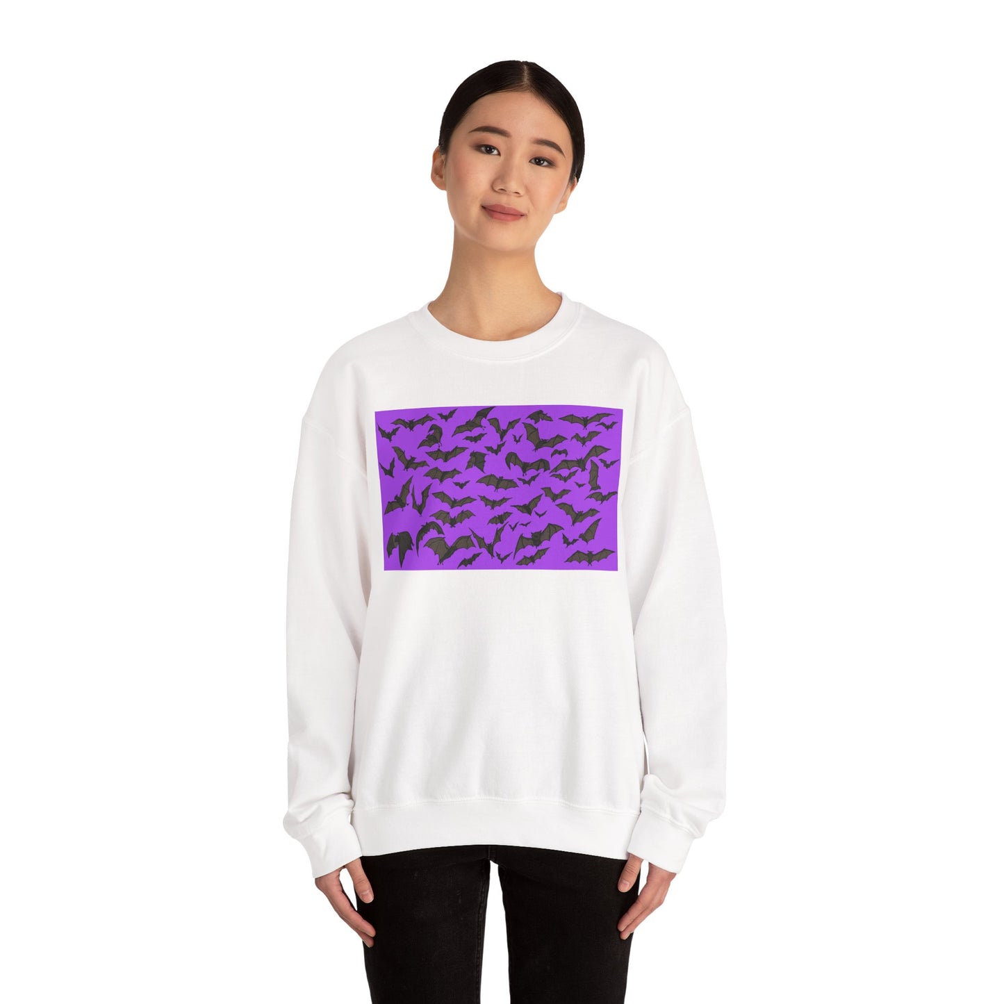 Spooky Bat Crewneck Sweatshirt for Halloween