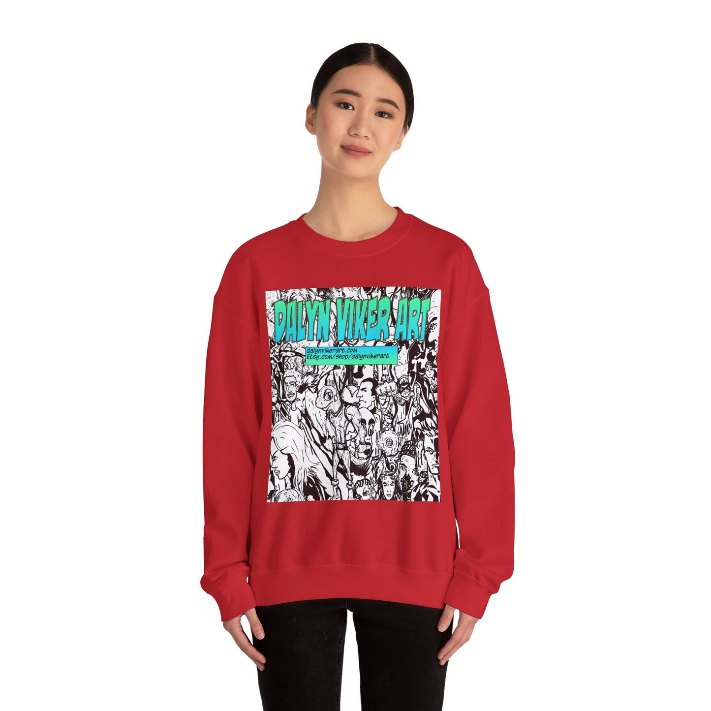 Graphic Art Crewneck Sweatshirt - Dalyan Viker Art Edition