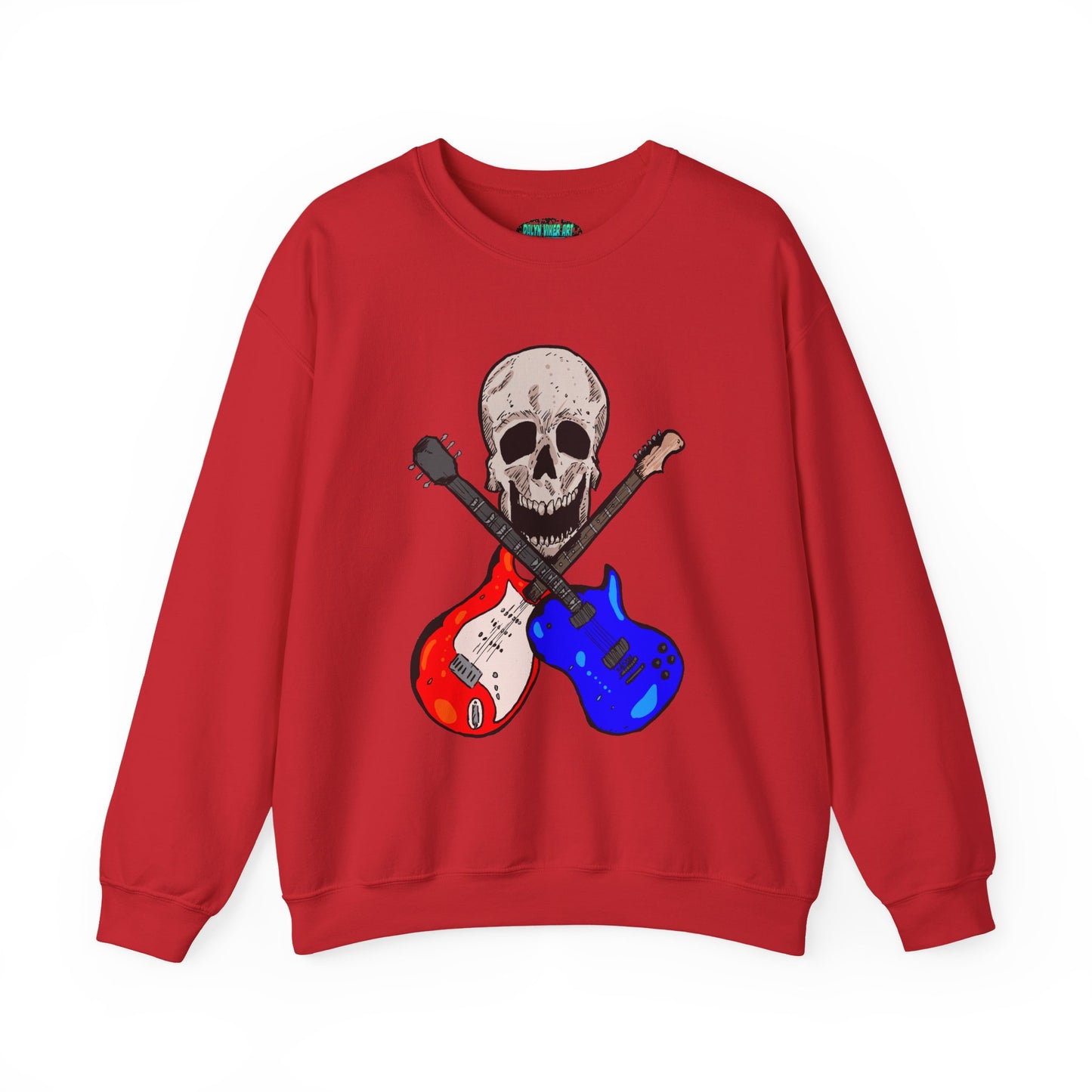 Skull and Guitar Crewneck Sweatshirt