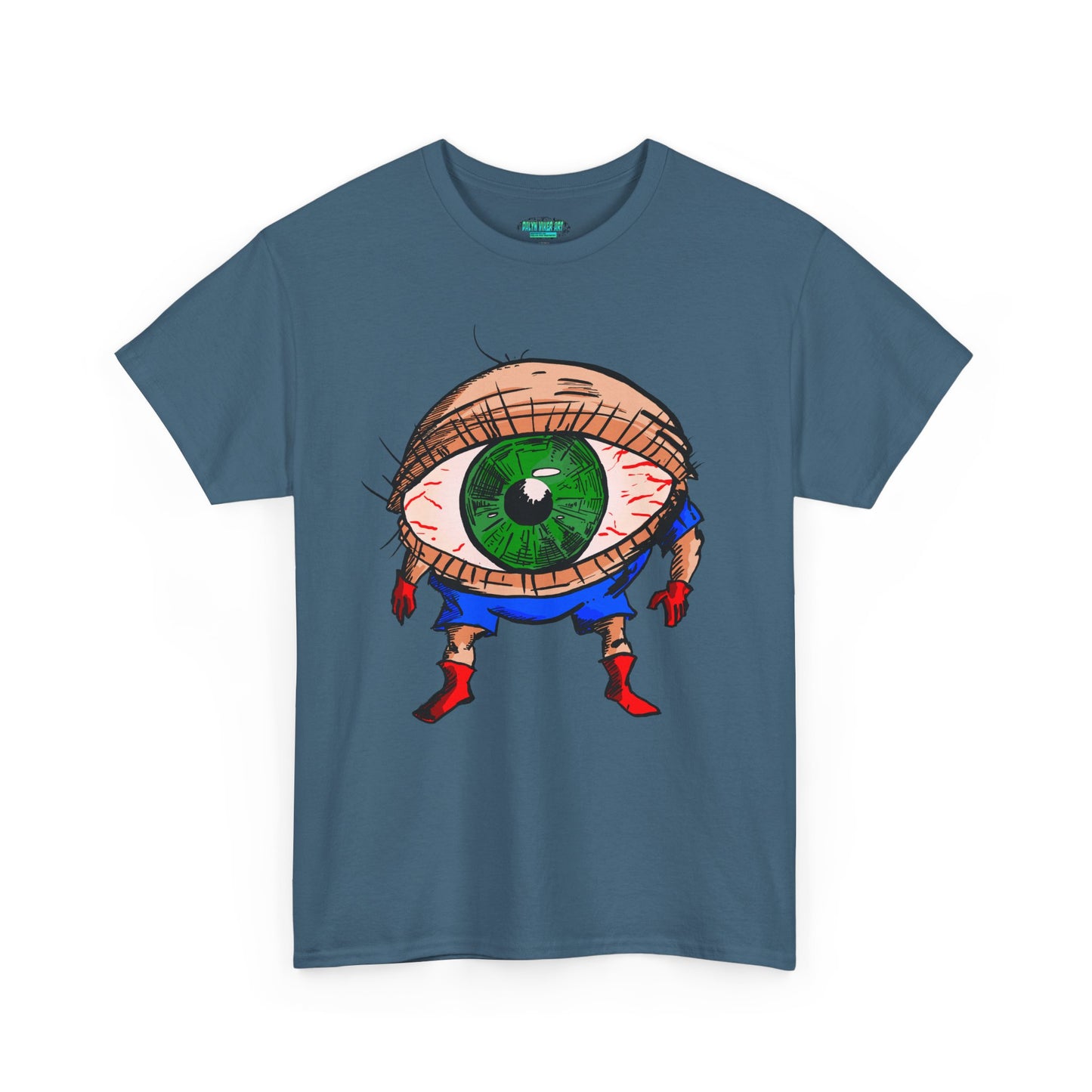 Terrif-EYE-ing - Whimsical Unisex Heavy Cotton Tee with Eye Design