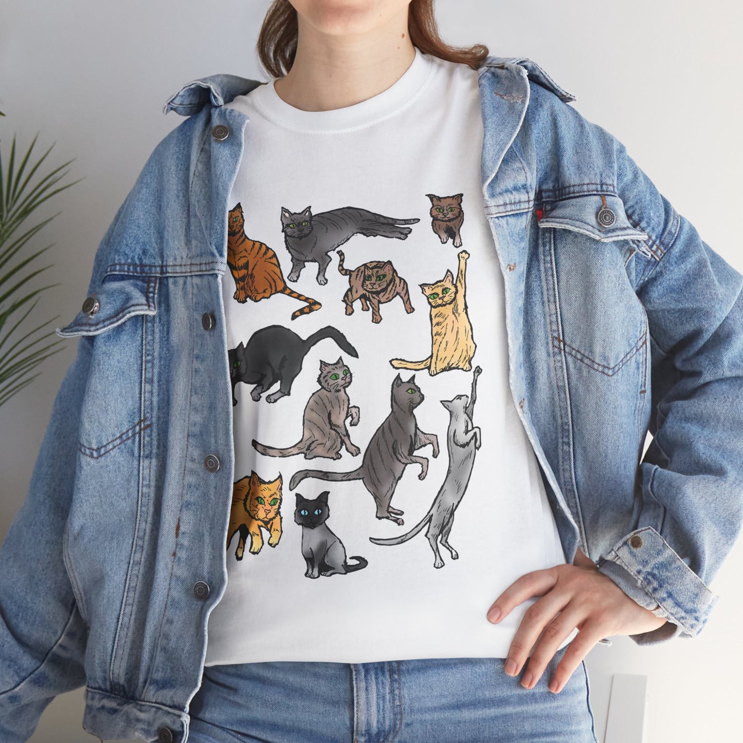 Cats Collage T-Shirt — Cute Cat Illustration Tee for Cat Lovers