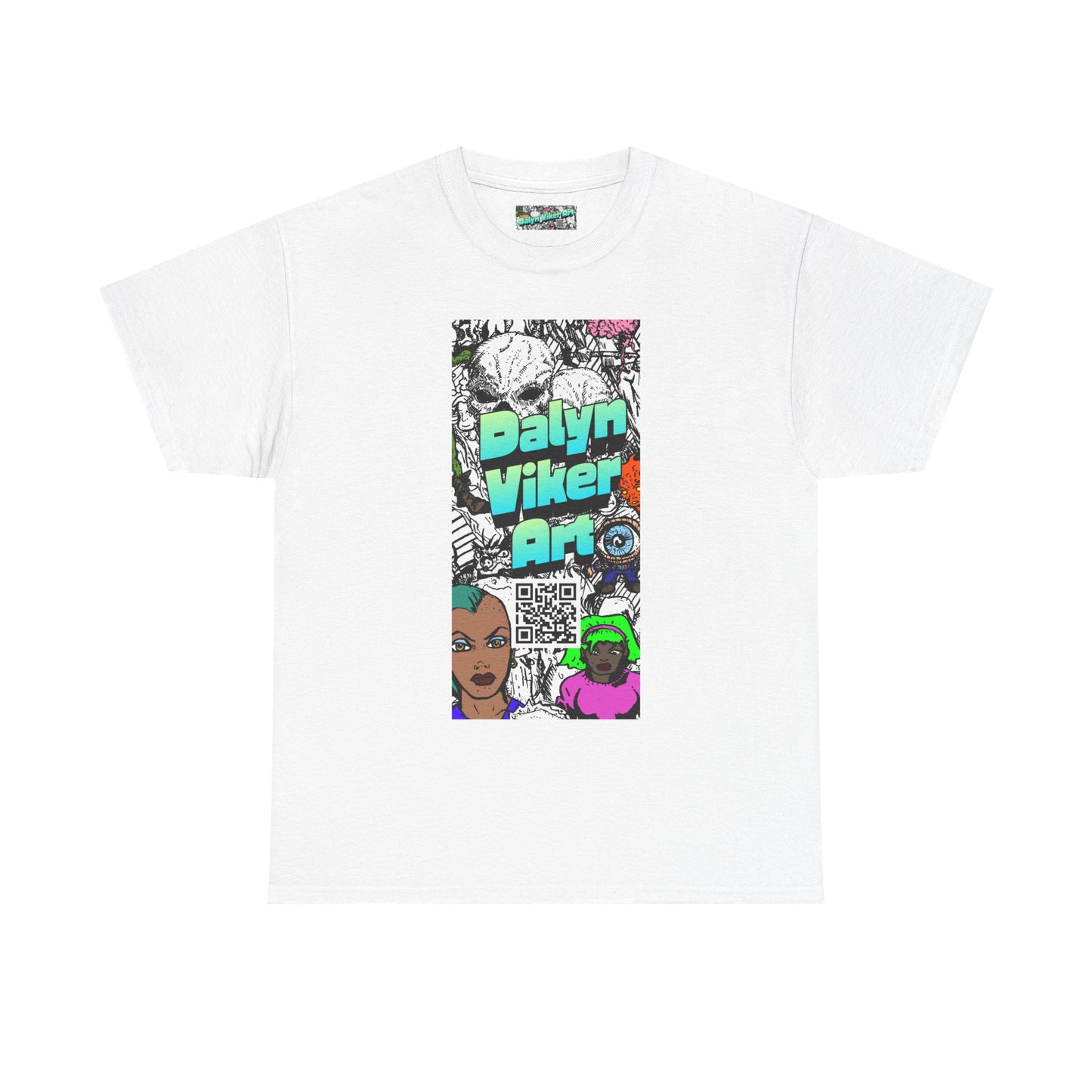 Graphic Art T-Shirt — "Dalyn Viker Art" Vertical Collage Tee