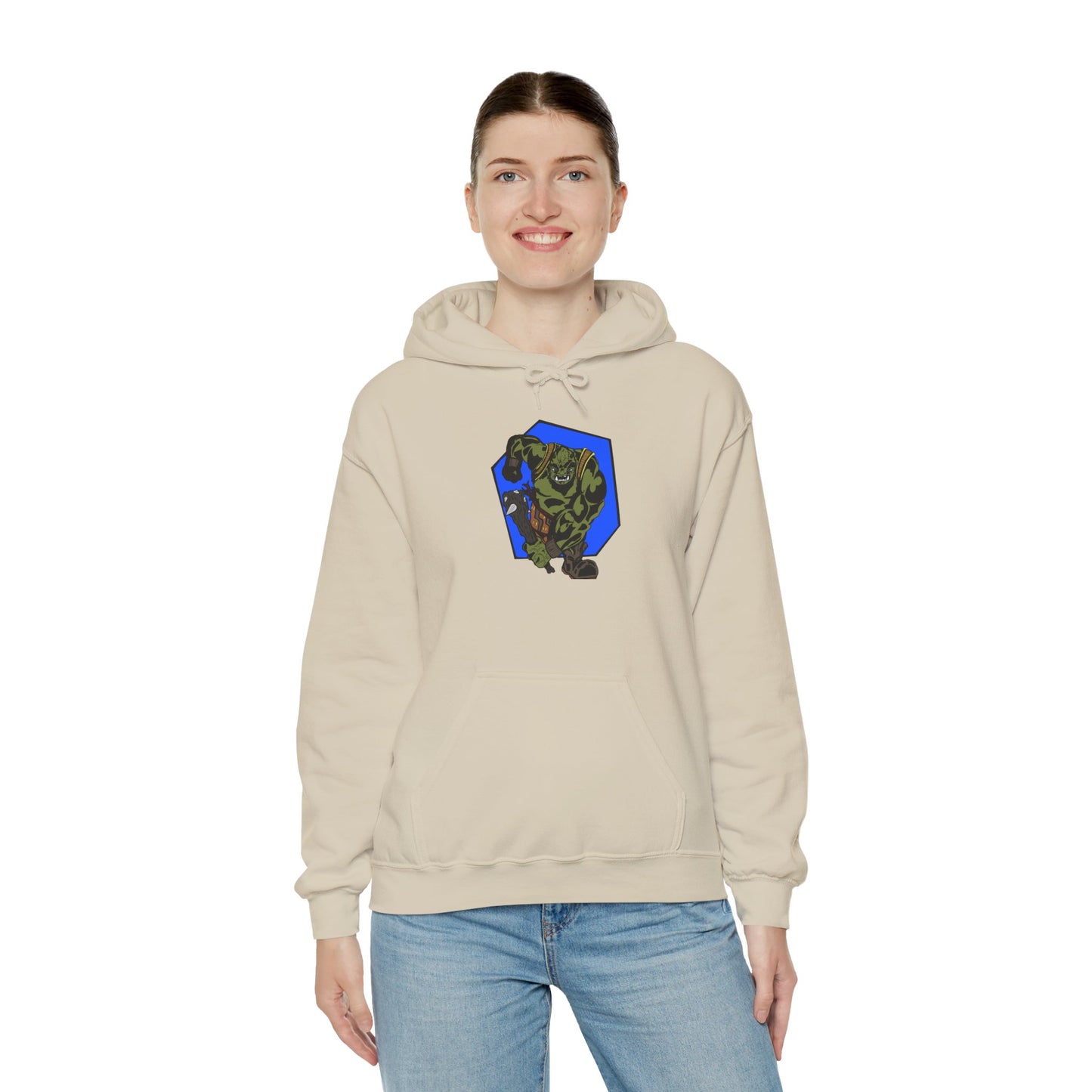 Heroic Monster Hooded Sweatshirt, Cozy Casual, Gift for Gamer, Geek Wear, Unisex Hoodie, Birthday Present, Halloween Style