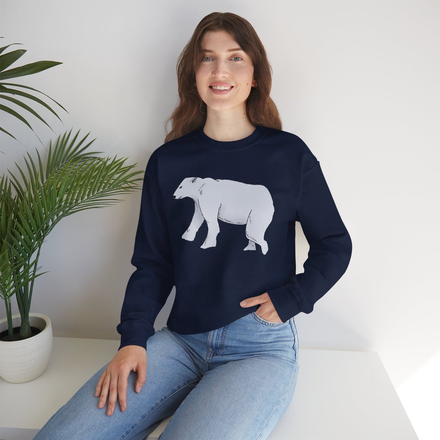 Cozy Polar Bear Crewneck Sweatshirt
