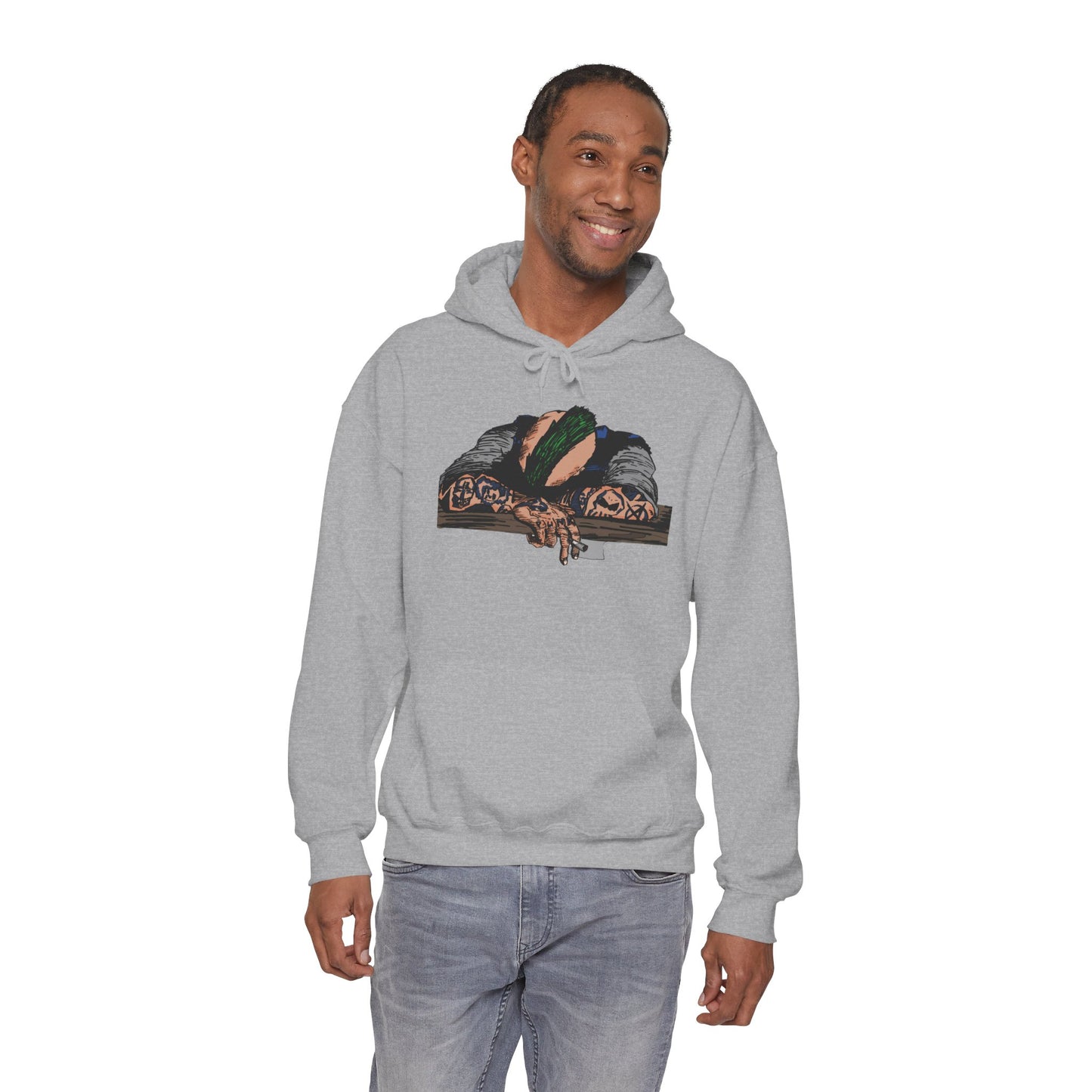 Punk and Done Color Unisex Hooded Sweatshirt, Cozy Streetwear, Unique Gift for Art Lovers, Casual Lounge Wear, Perfect for Fall Fashion