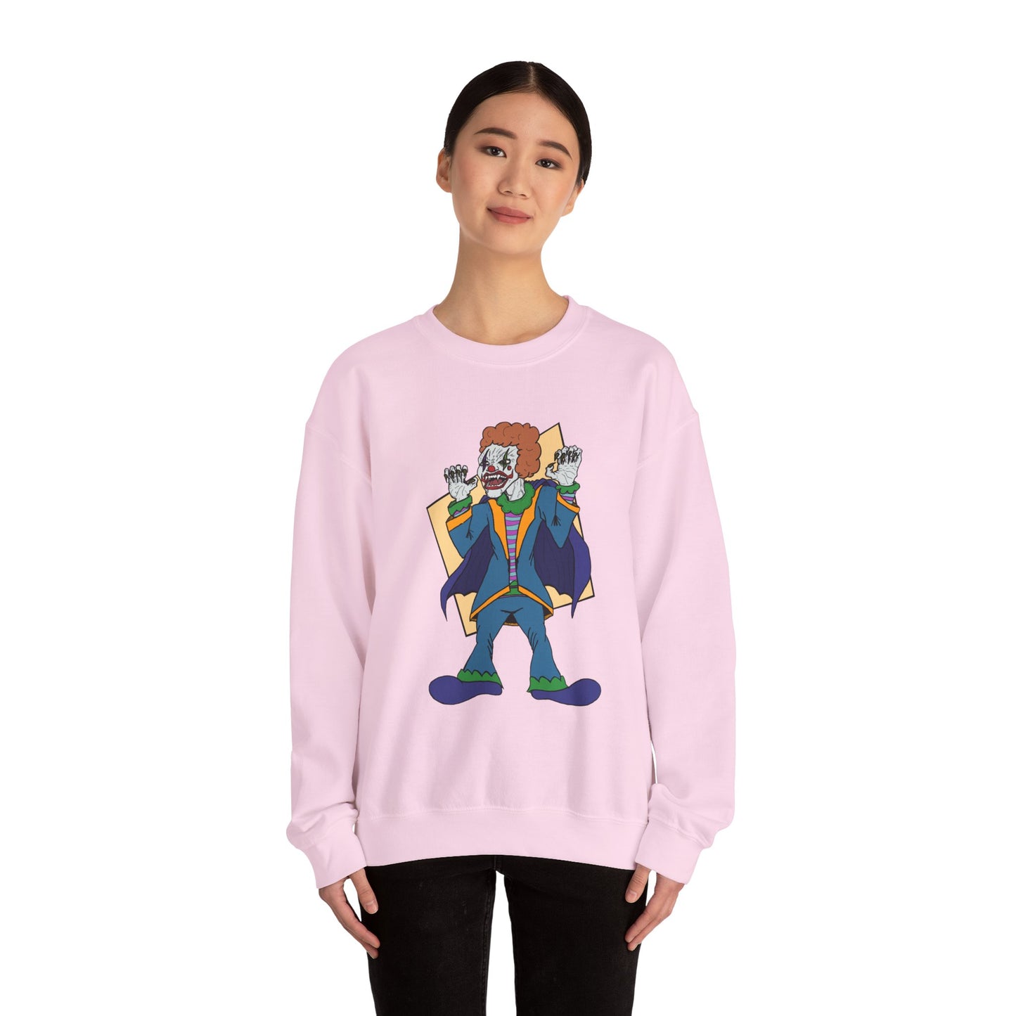 Vampire Clown Funny Horror-Inspired Unisex Crewneck Sweatshirt