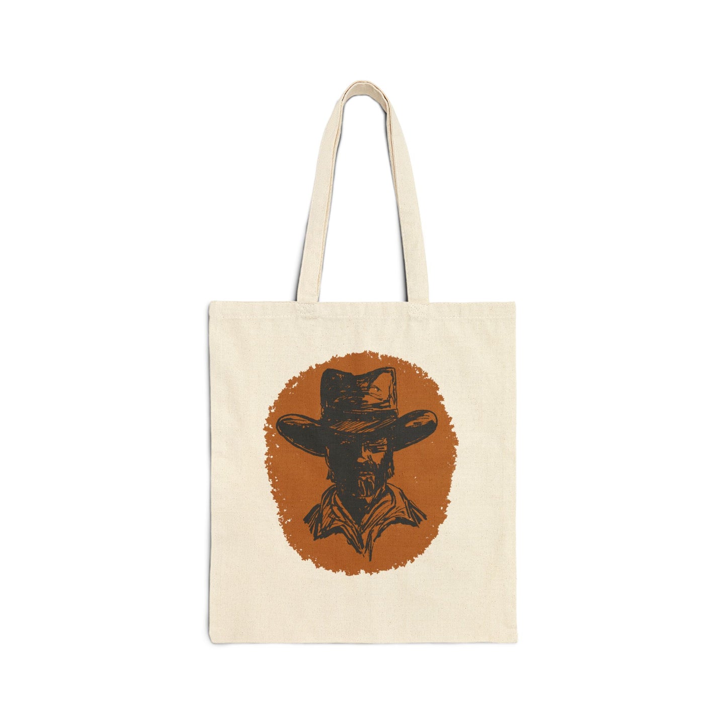 Old West Cowboy Cotton Canvas Tote Bag