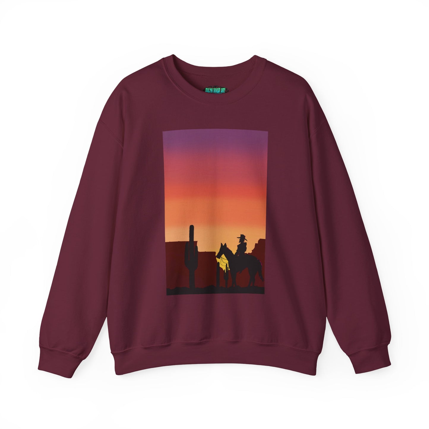 Desert Sunset Silhouette Unisex Crewneck Sweatshirt