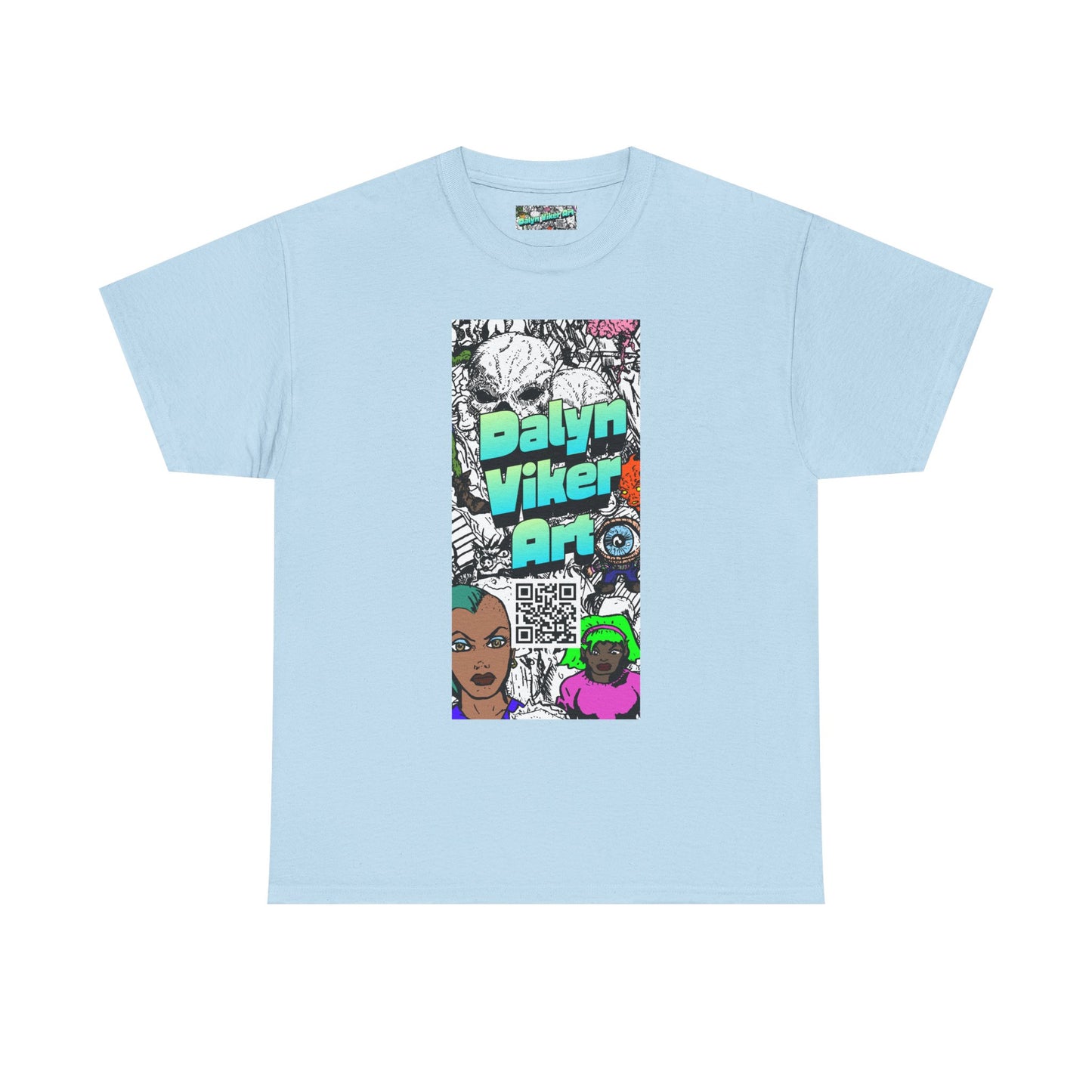 Graphic Art T-Shirt — "Dalyn Viker Art" Vertical Collage Tee