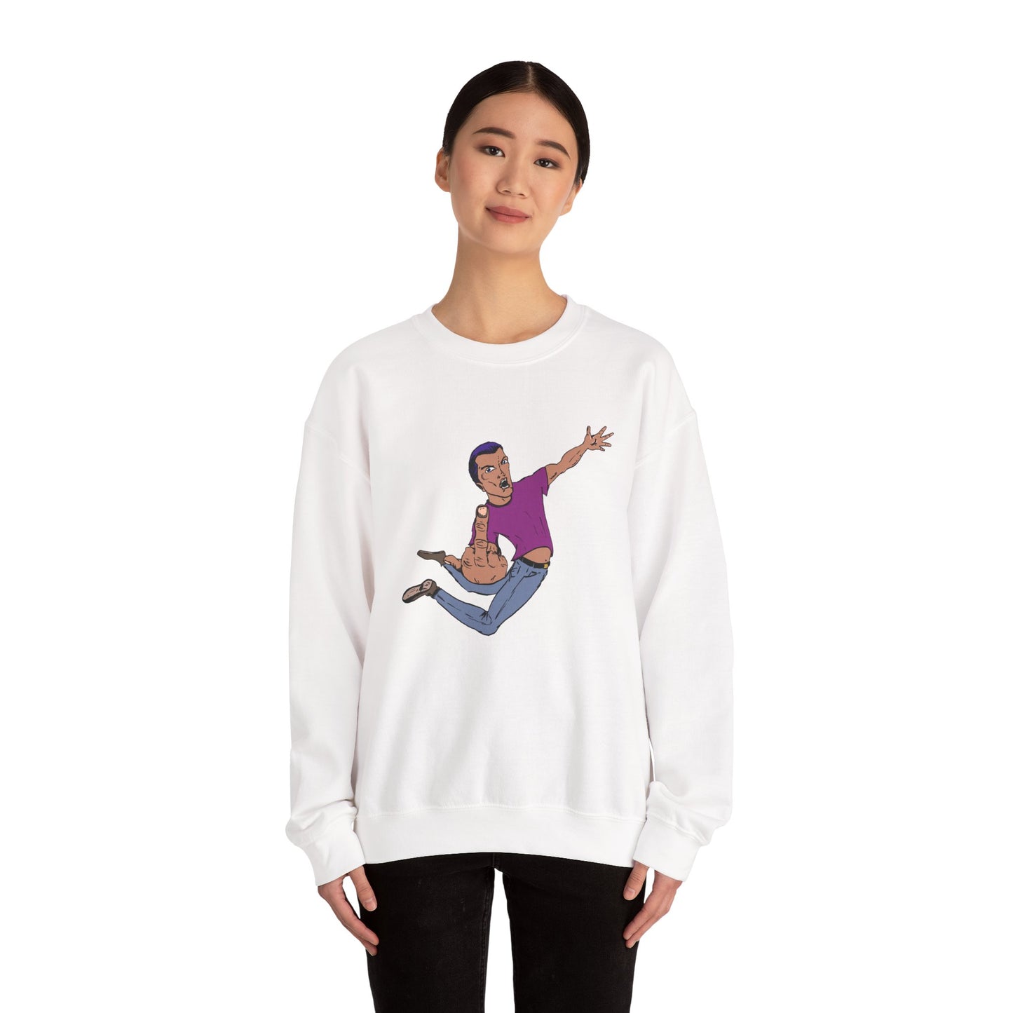 Flying Eff Dynamic Cartoon Character Crewneck Sweatshirt