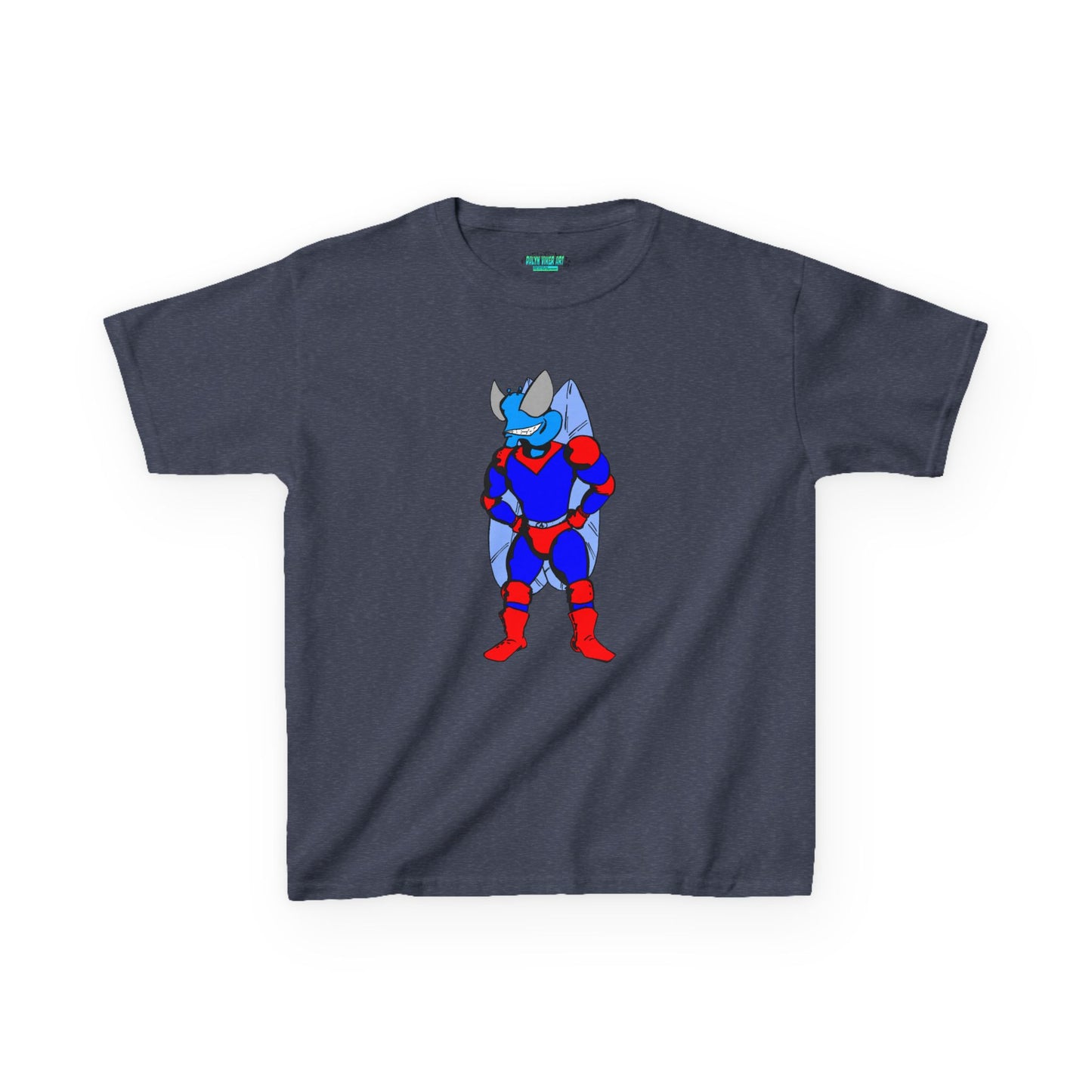 Astro-Fly Kids Superhero T-Shirt — Cute Red & Blue Winged Hero Tee for Boys & Girls